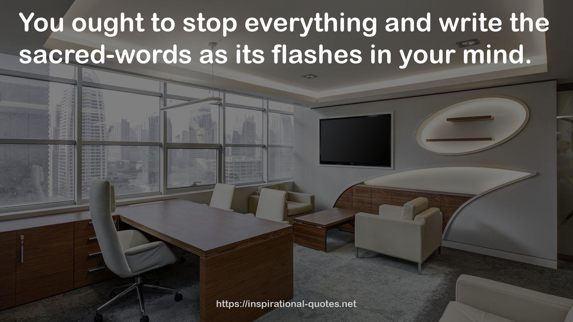 its flashes  QUOTES