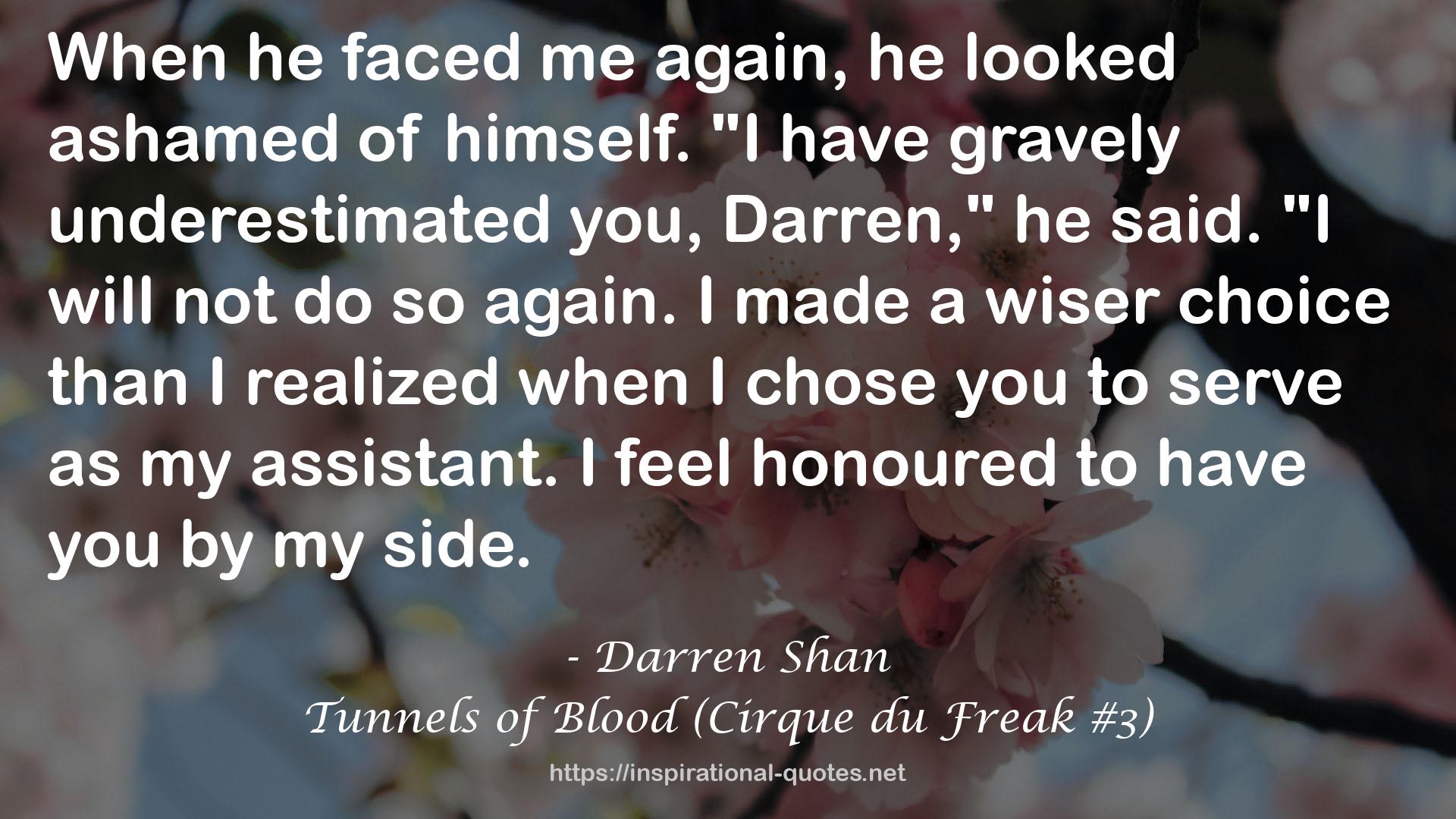 Tunnels of Blood (Cirque du Freak #3) QUOTES