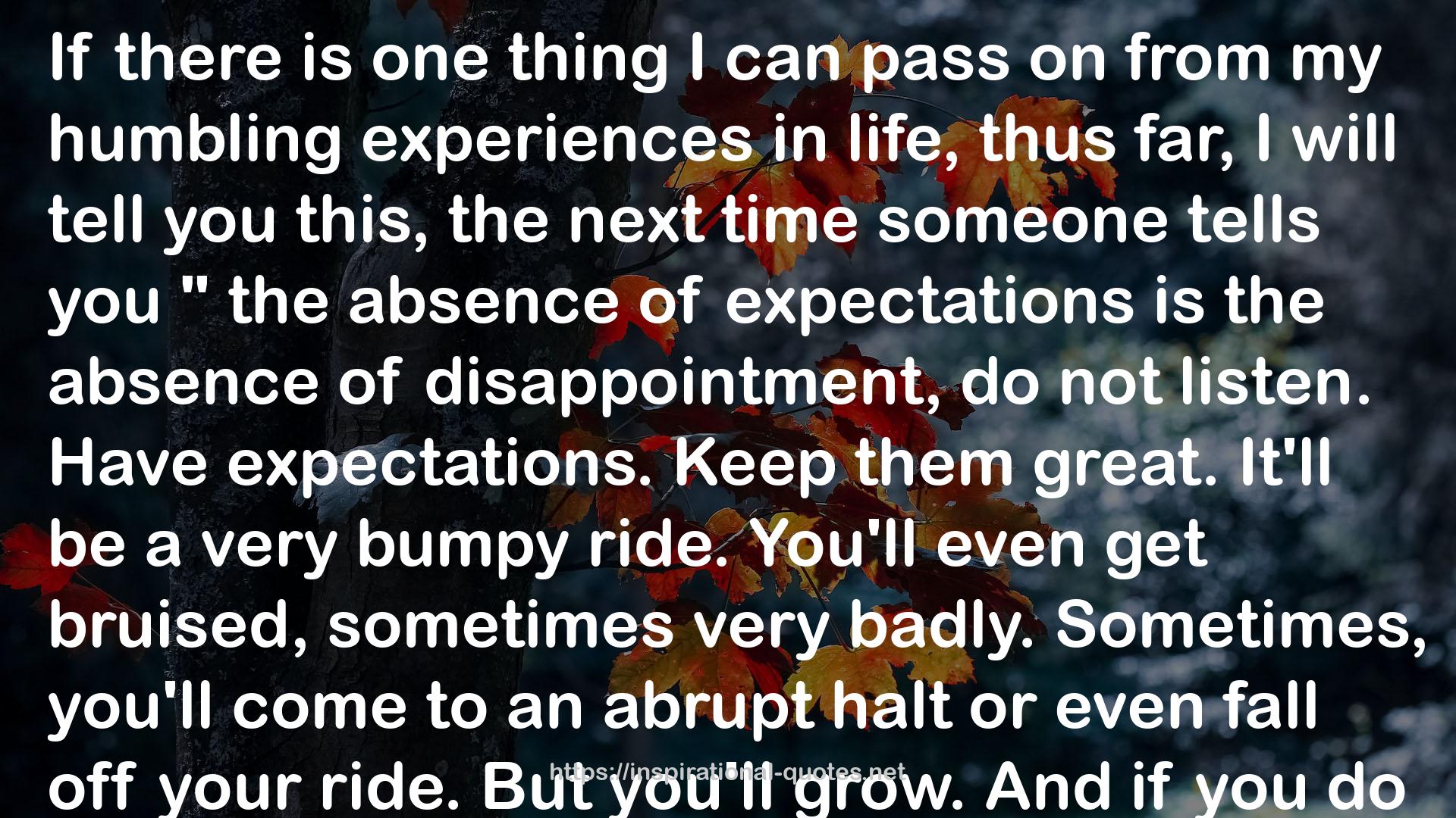 my humbling experiences  QUOTES