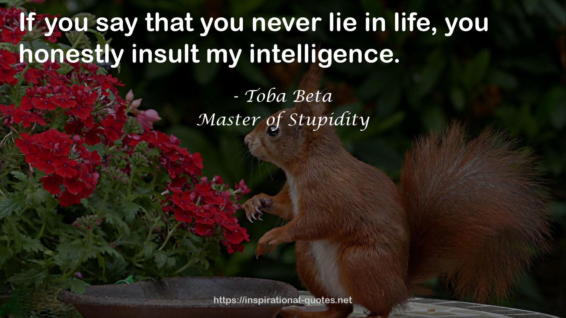 Master of Stupidity QUOTES