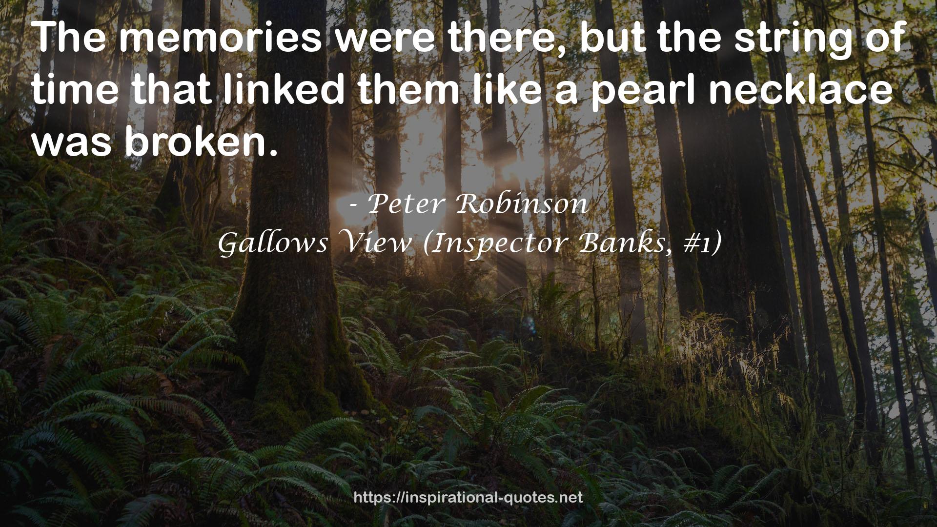 Gallows View (Inspector Banks, #1) QUOTES