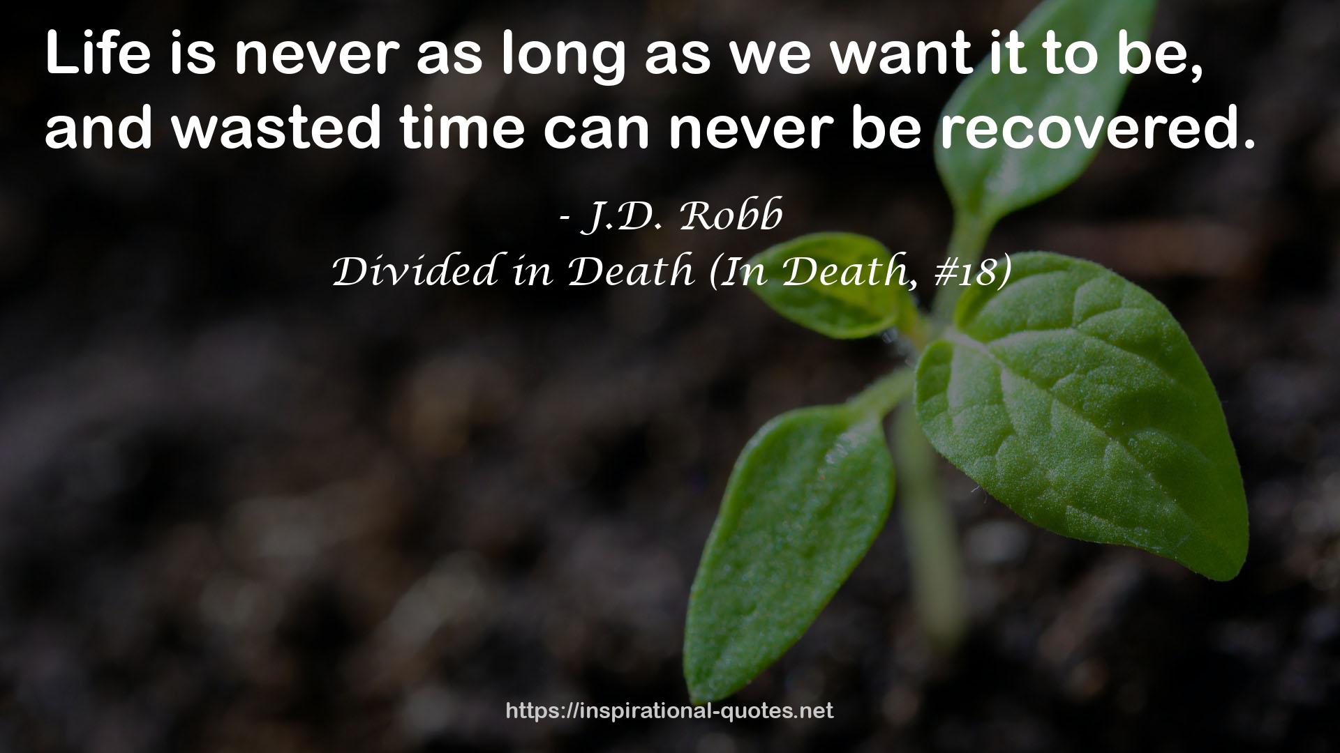 Divided in Death (In Death, #18) QUOTES