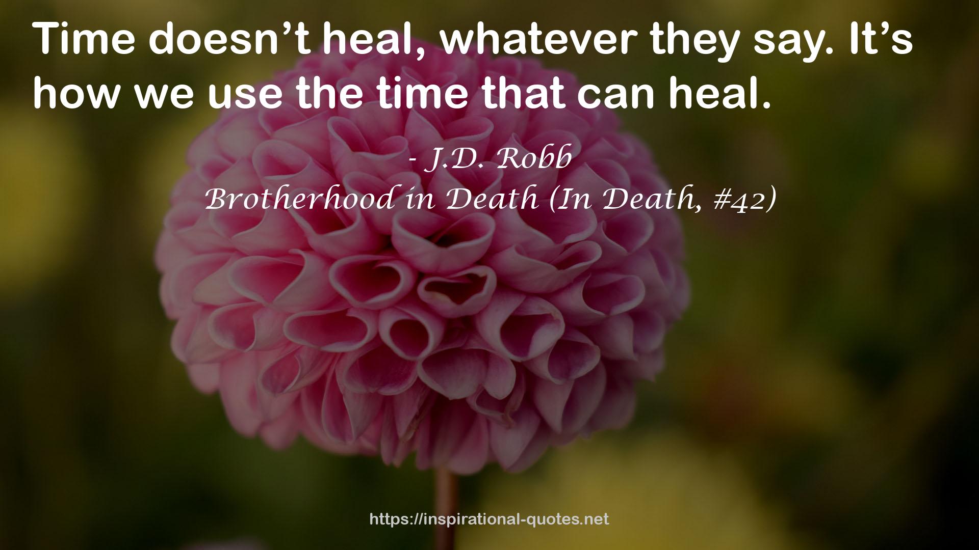 Brotherhood in Death (In Death, #42) QUOTES
