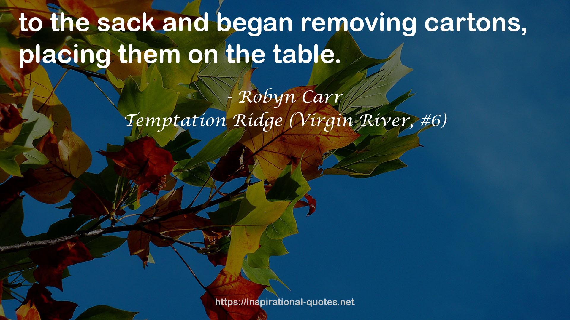 Temptation Ridge (Virgin River, #6) QUOTES