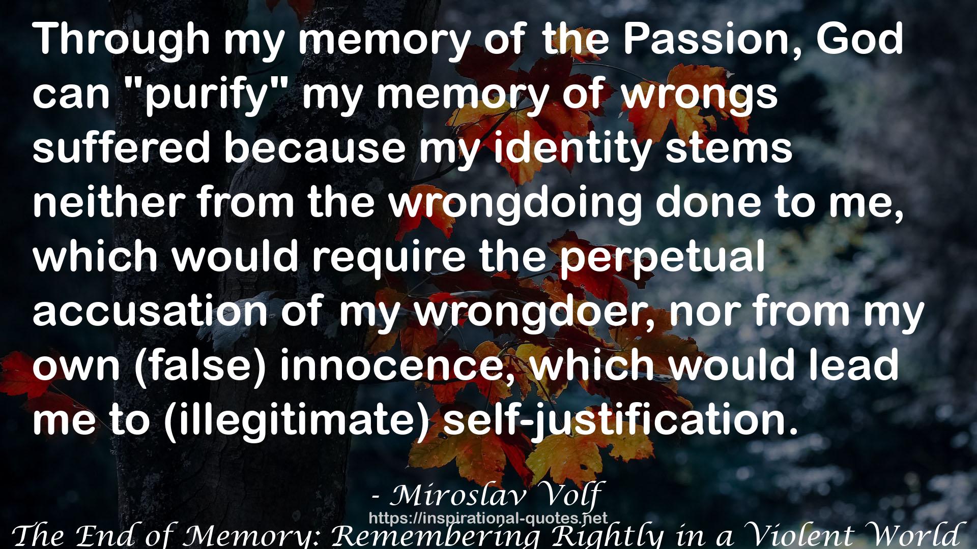 The End of Memory: Remembering Rightly in a Violent World QUOTES