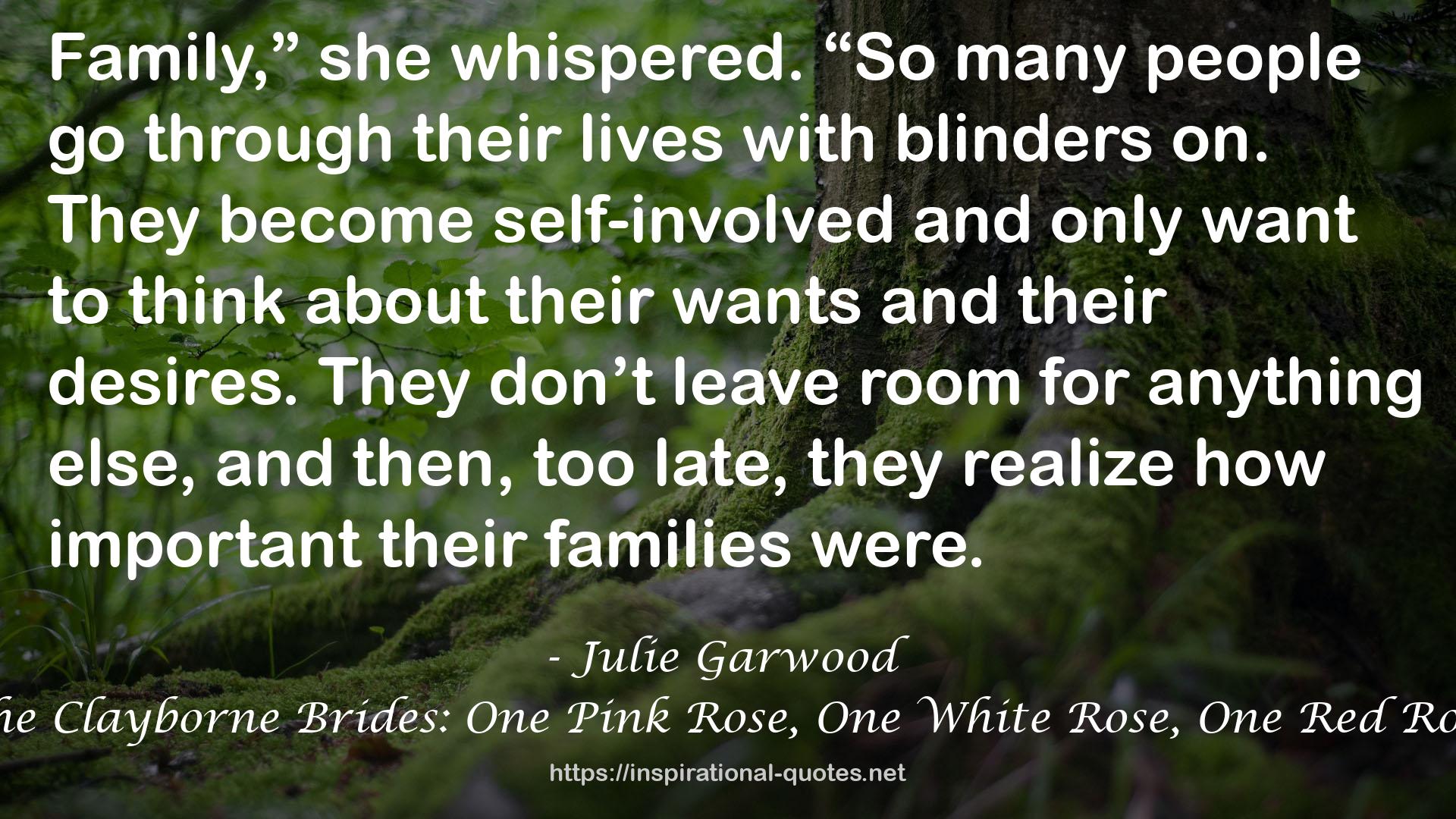 The Clayborne Brides: One Pink Rose, One White Rose, One Red Rose QUOTES