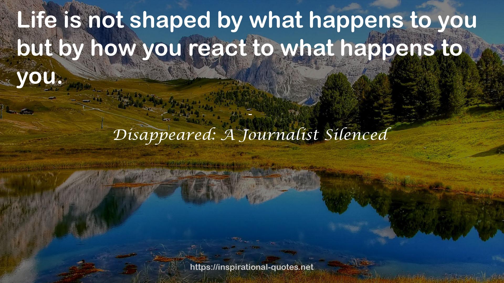 Disappeared: A Journalist Silenced QUOTES