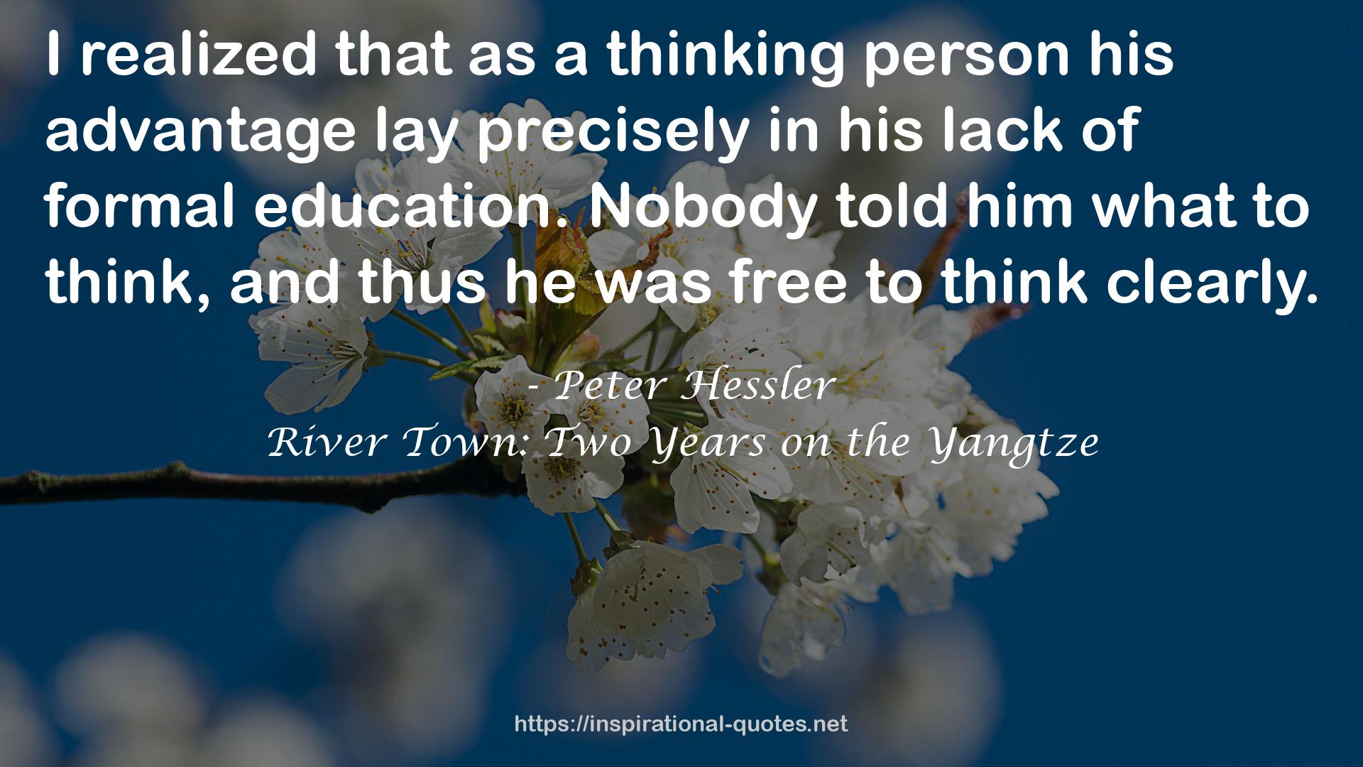 River Town: Two Years on the Yangtze QUOTES