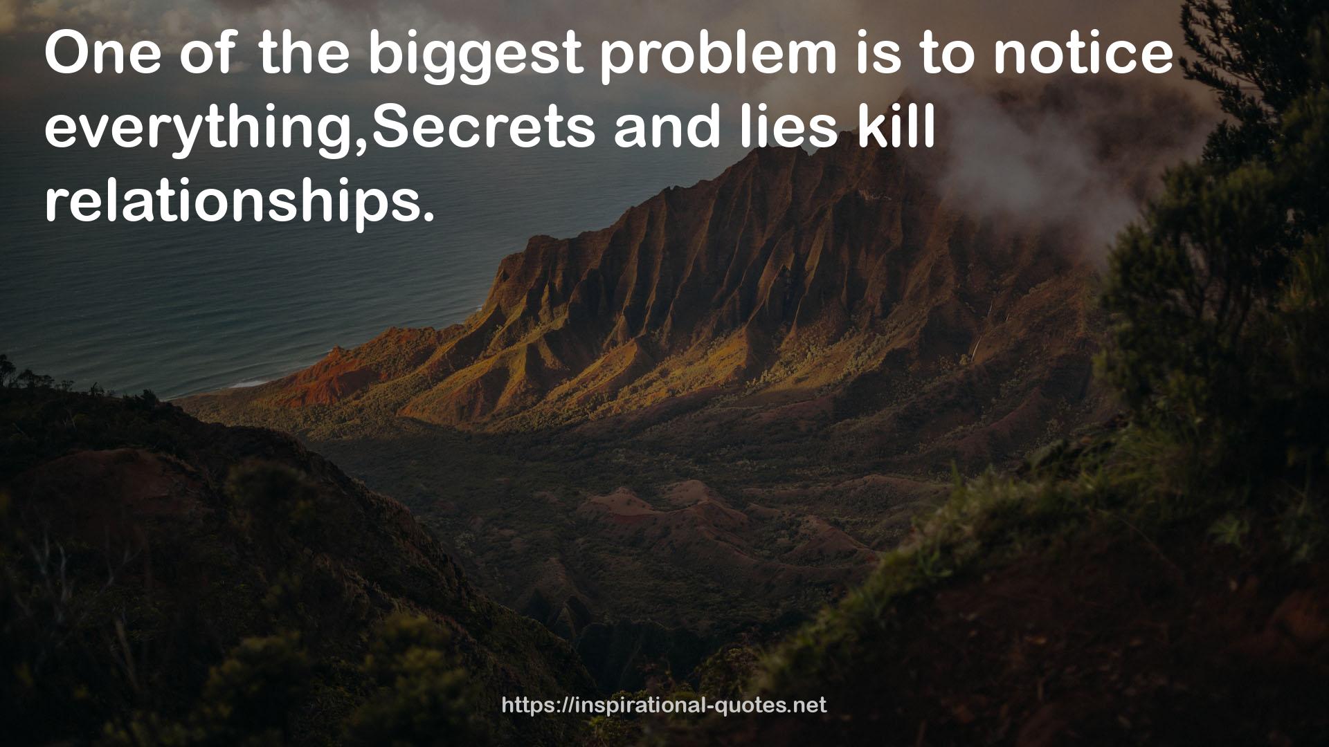 The biggest problem  QUOTES