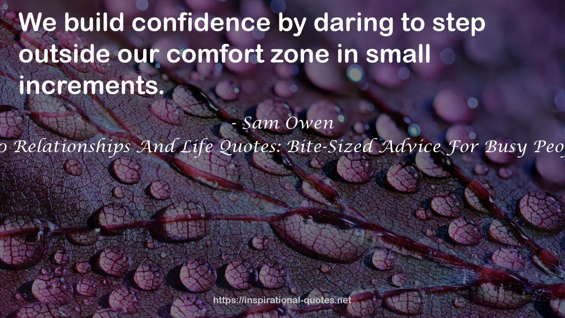 our comfort zone  QUOTES