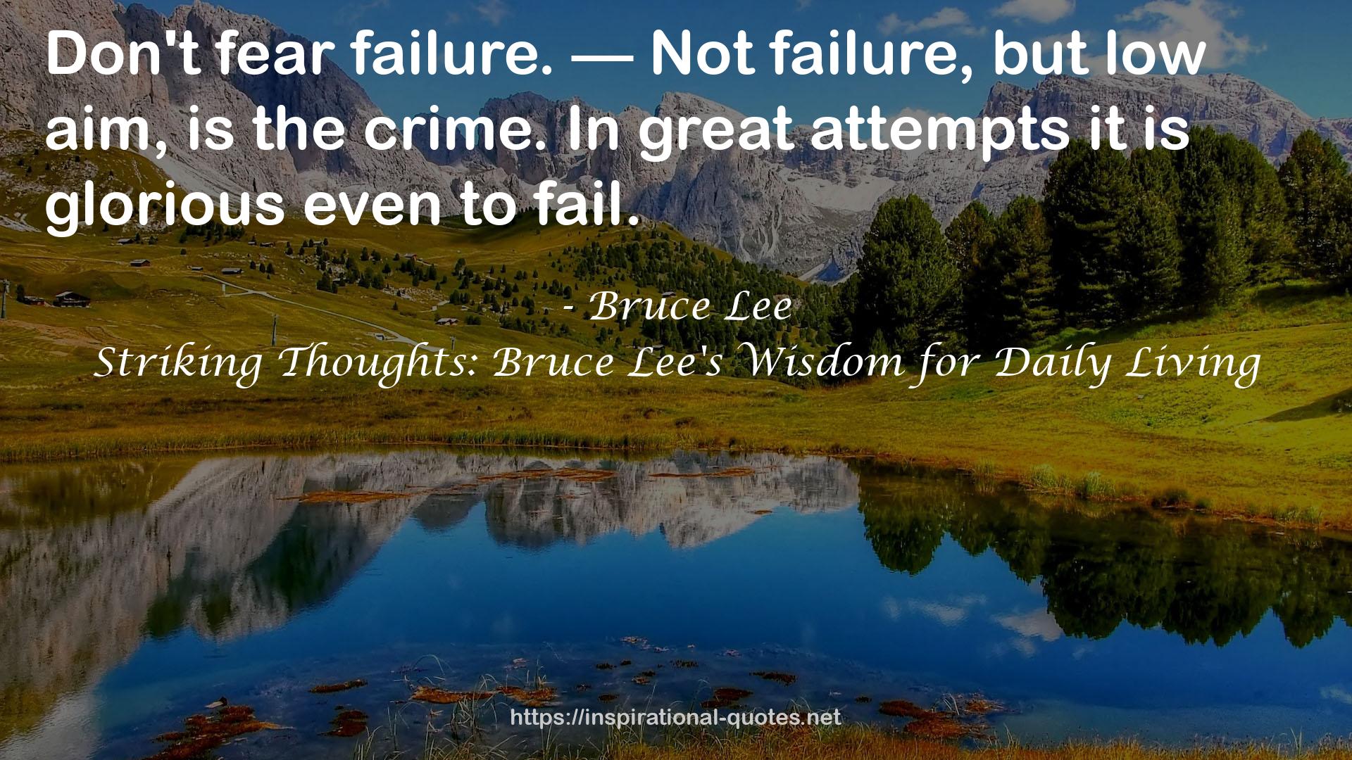 Striking Thoughts: Bruce Lee's Wisdom for Daily Living QUOTES
