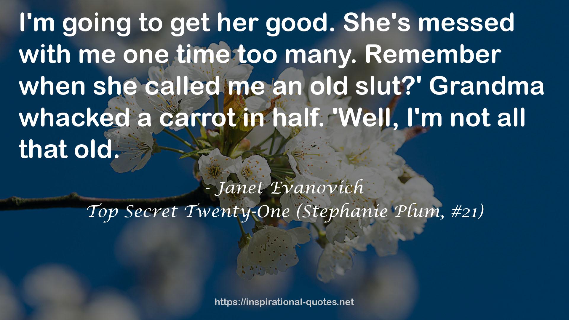 Top Secret Twenty-One (Stephanie Plum, #21) QUOTES