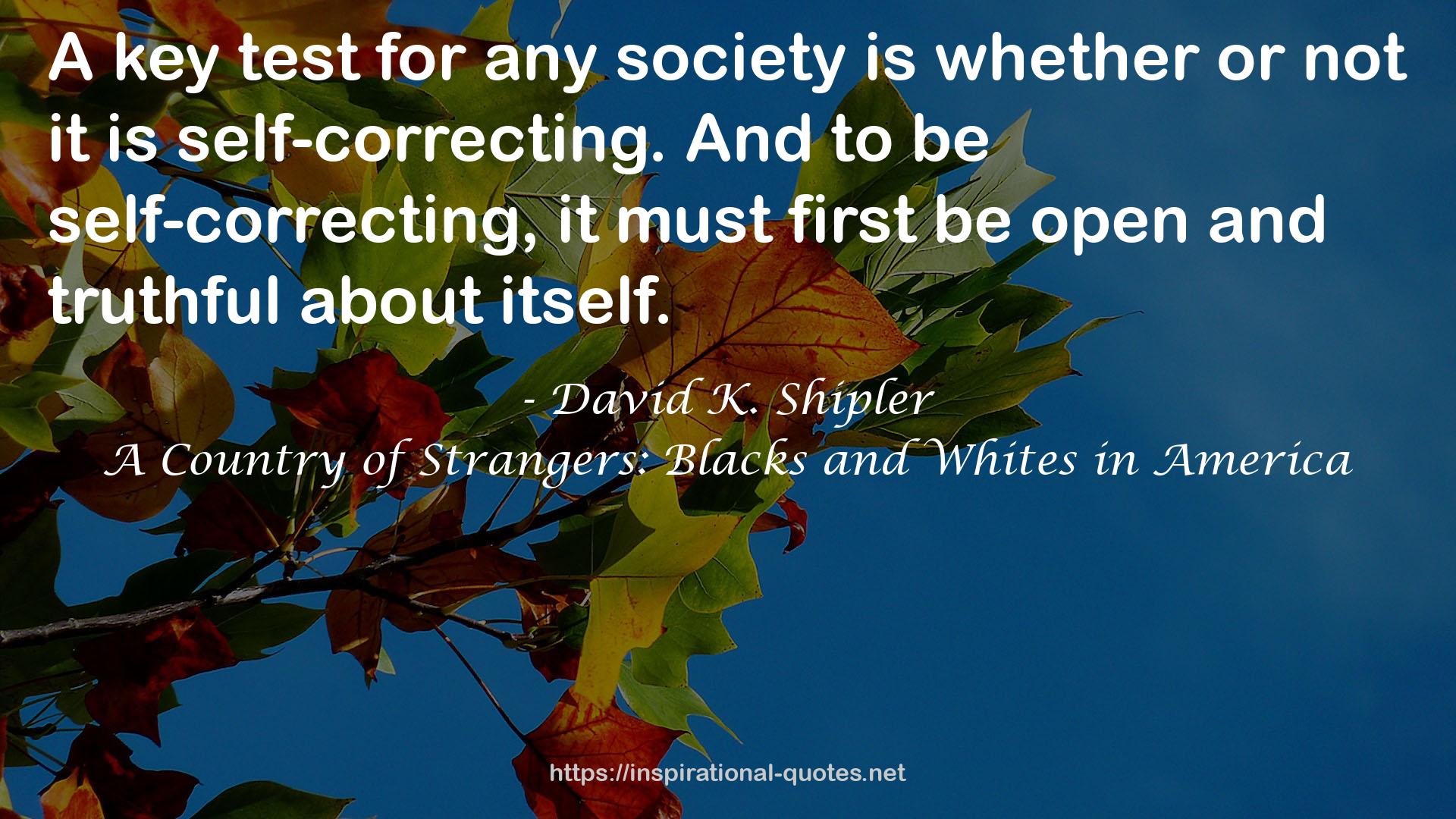 A Country of Strangers: Blacks and Whites in America QUOTES