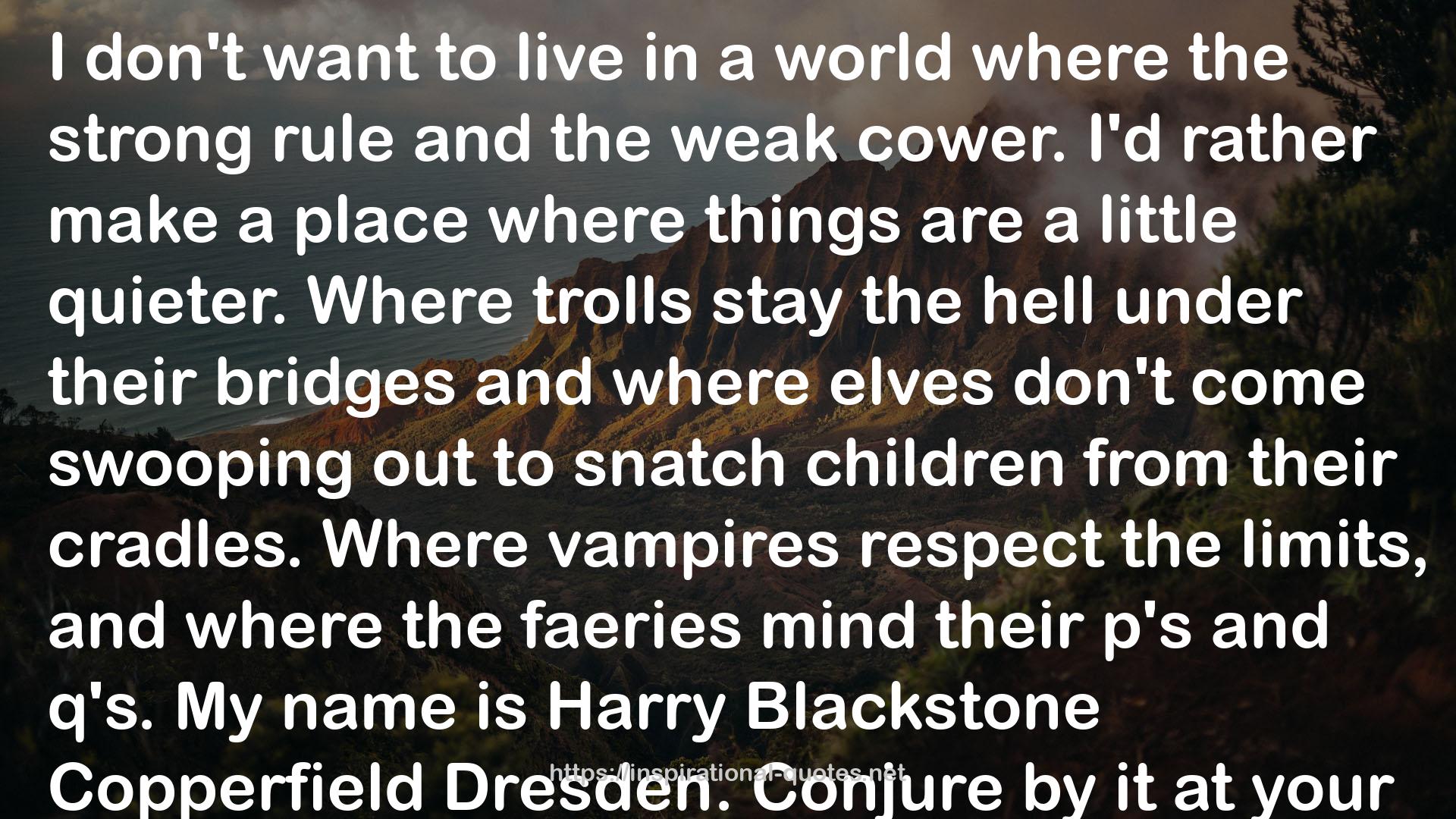 Storm Front (The Dresden Files, #1) QUOTES