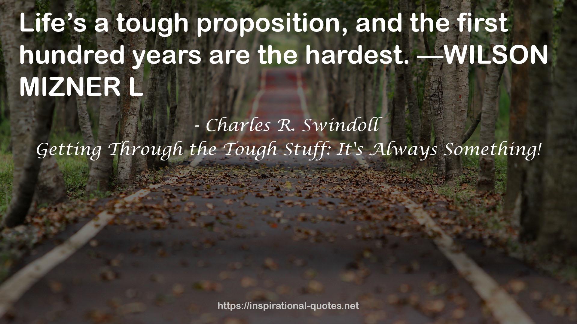 Getting Through the Tough Stuff: It's Always Something! QUOTES