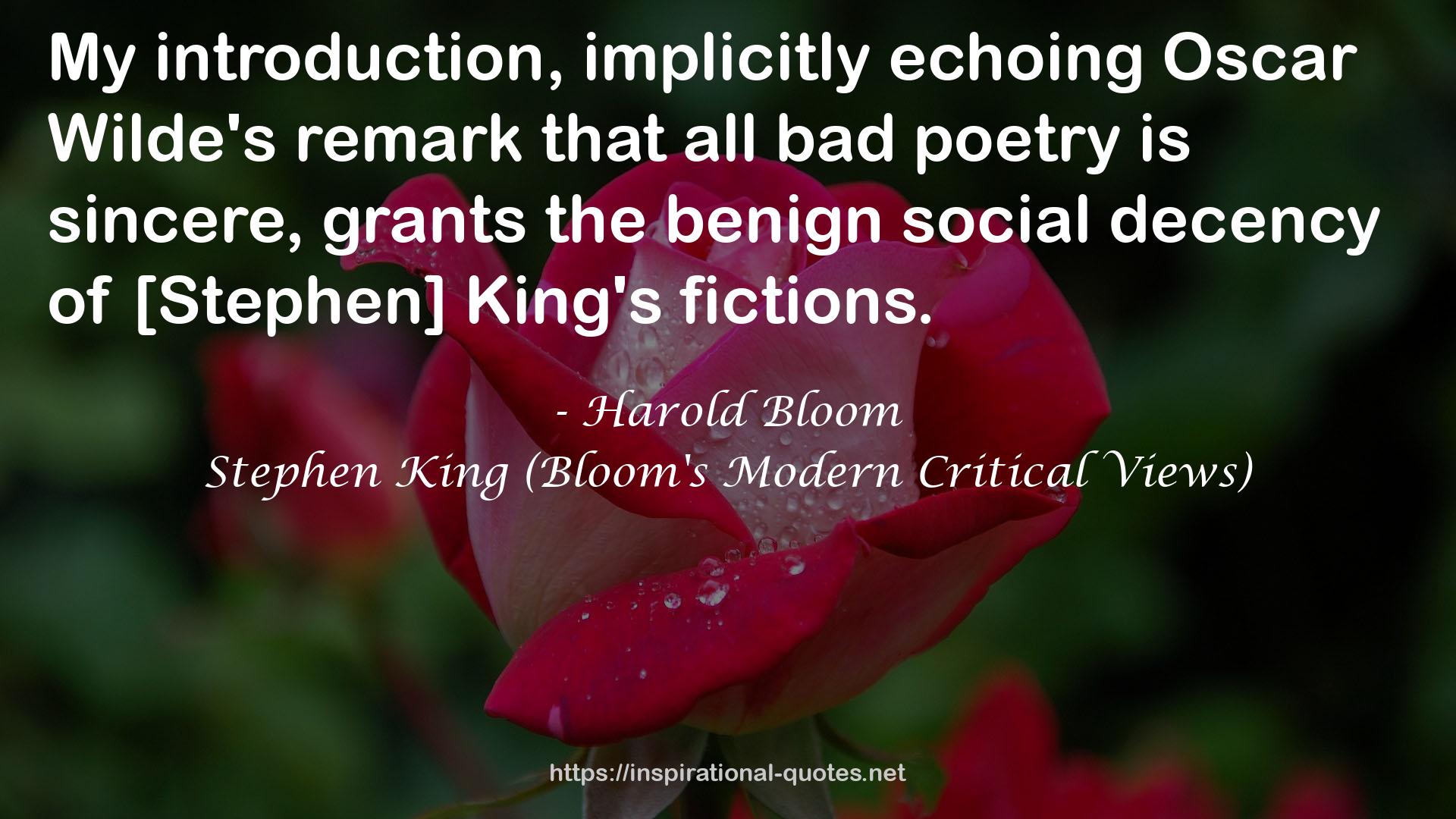 Stephen King (Bloom's Modern Critical Views) QUOTES