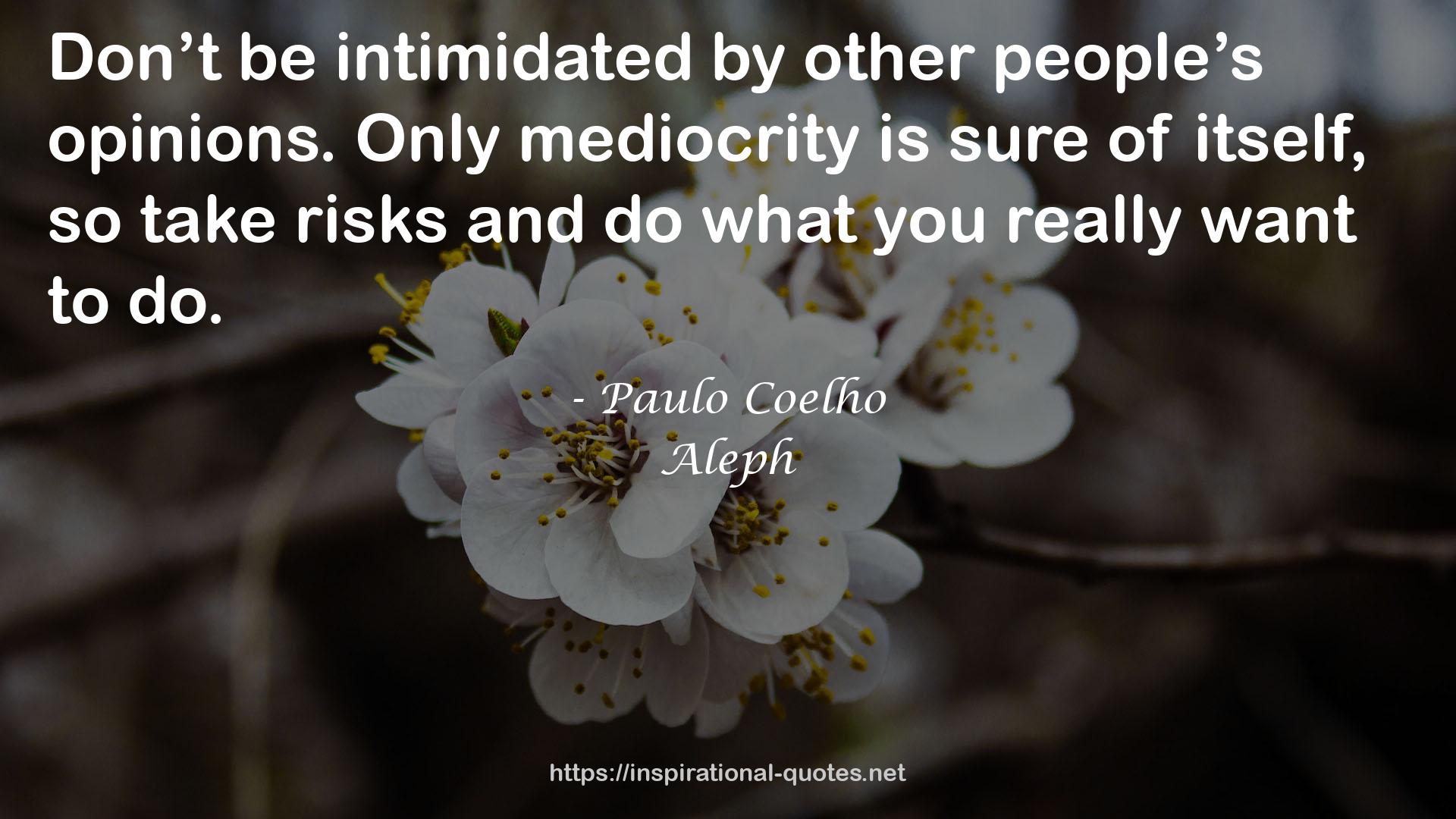 Only mediocrity  QUOTES