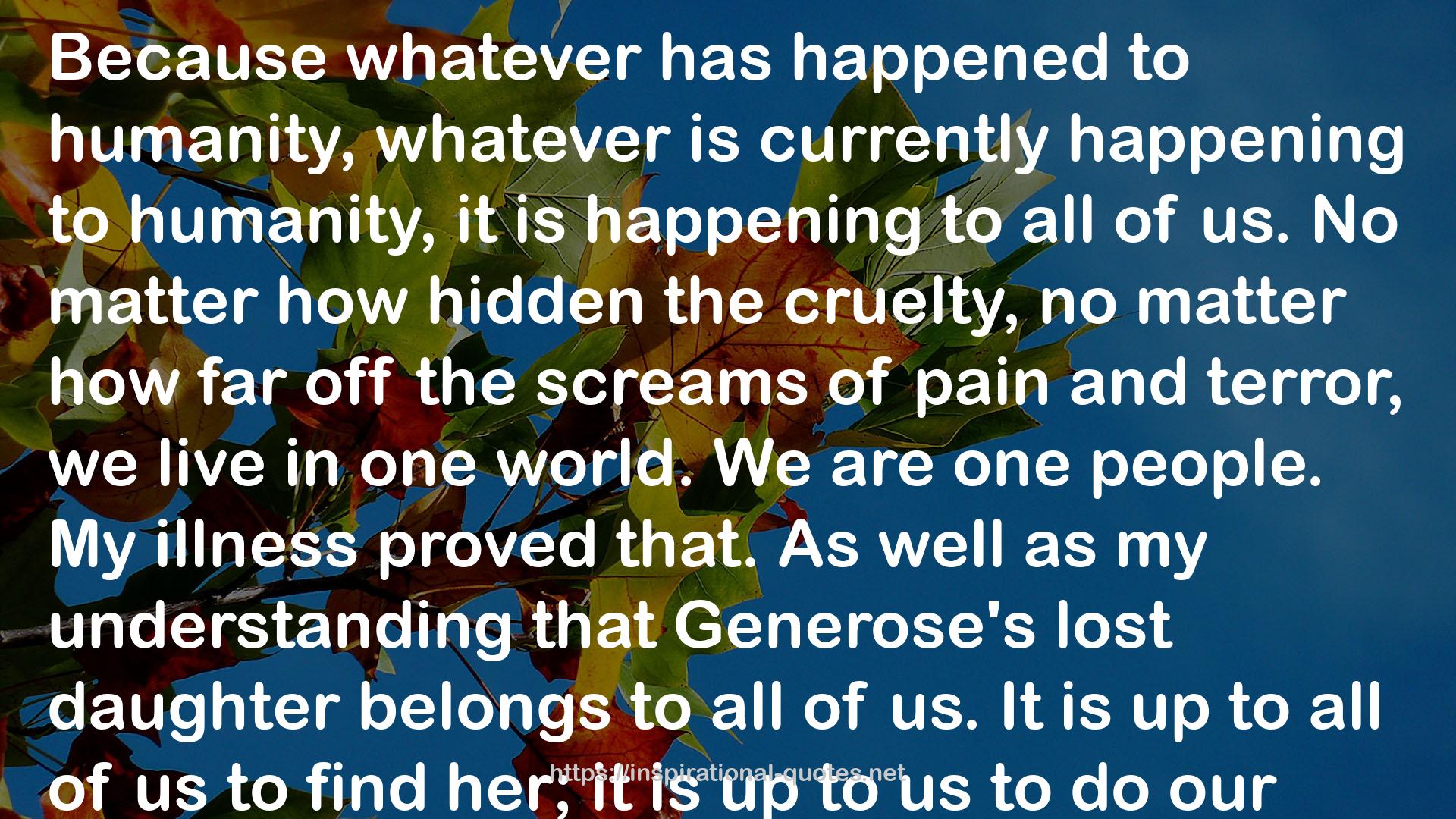 Overcoming Speechlessness: A Poet Encounters the Horror in Rwanda, Eastern Congo, and Palestine/Israel QUOTES