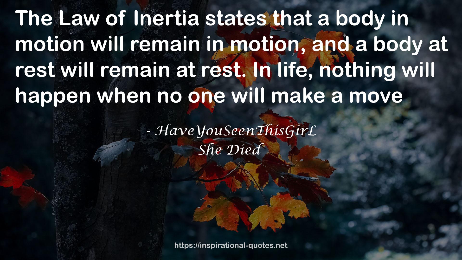She Died QUOTES