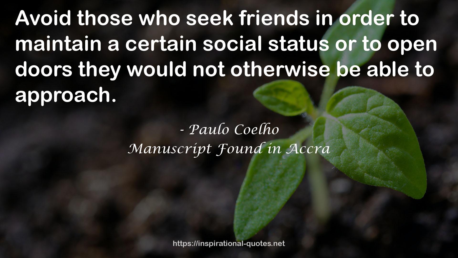 a certain social status  QUOTES