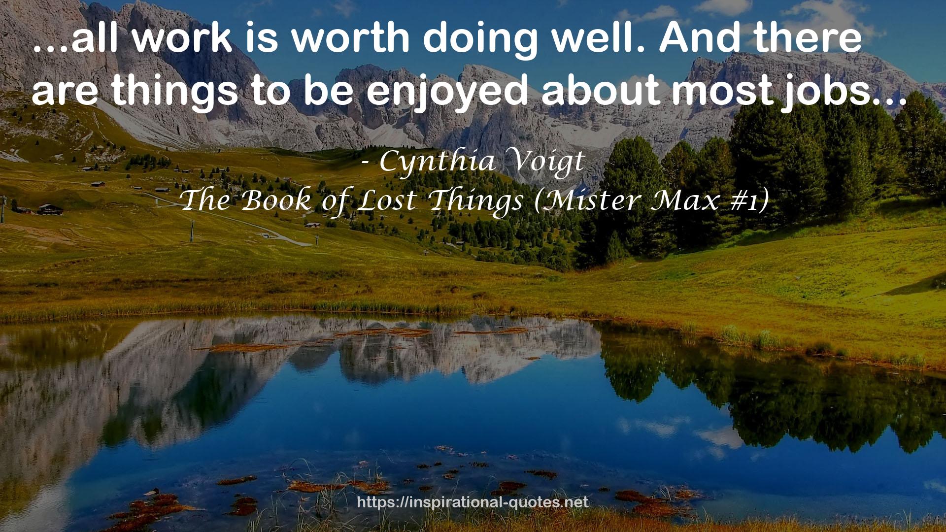 The Book of Lost Things (Mister Max #1) QUOTES