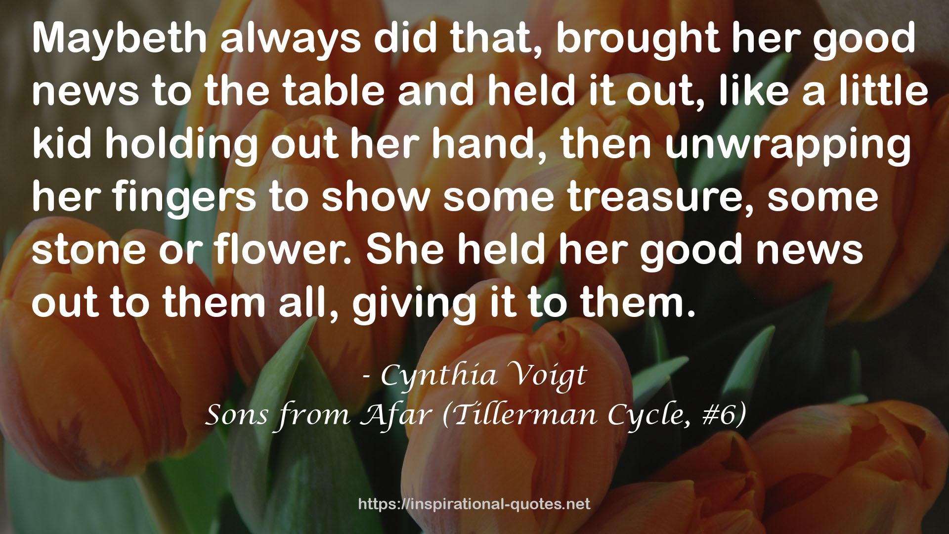 Sons from Afar (Tillerman Cycle, #6) QUOTES