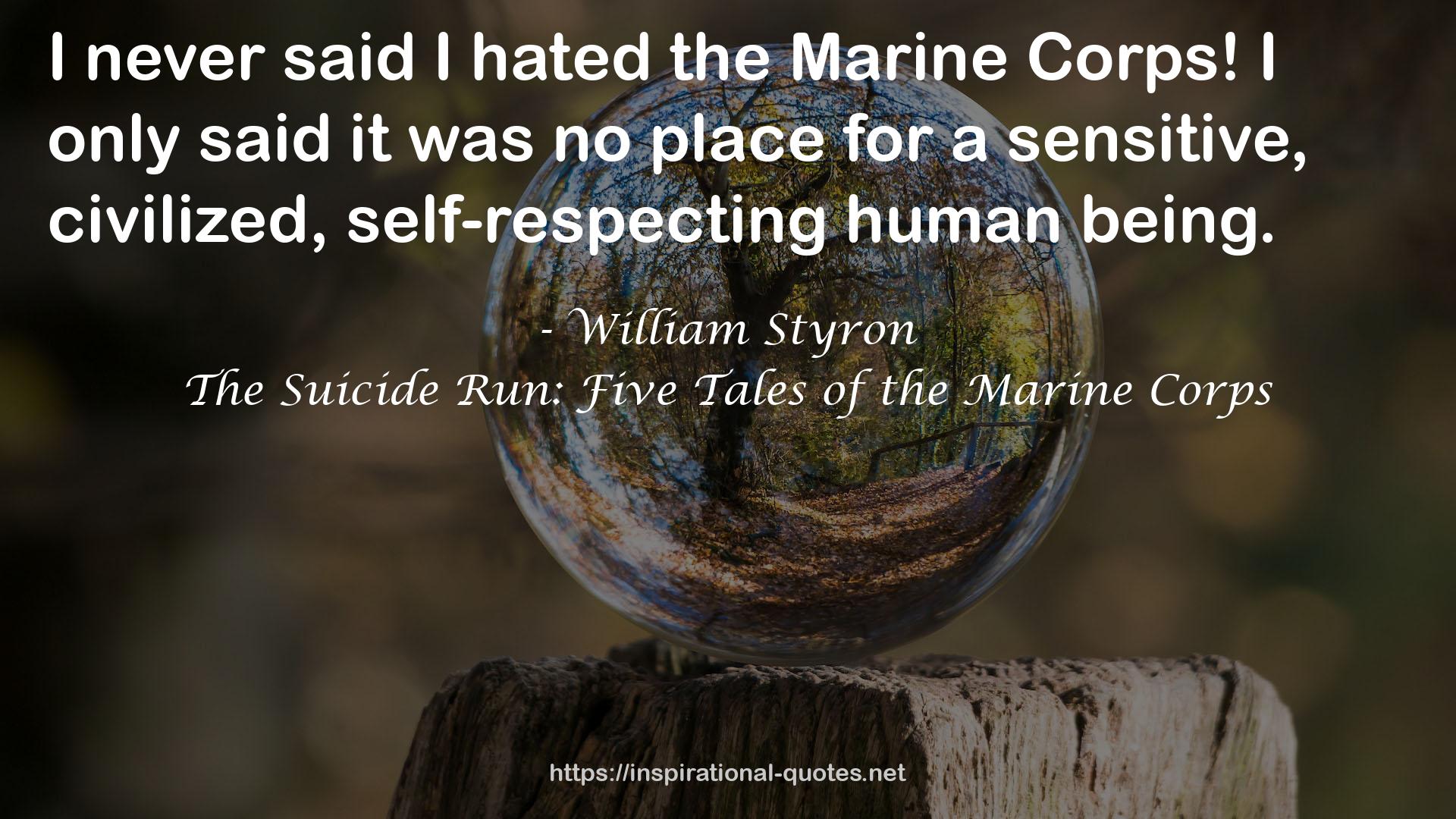 The Suicide Run: Five Tales of the Marine Corps QUOTES
