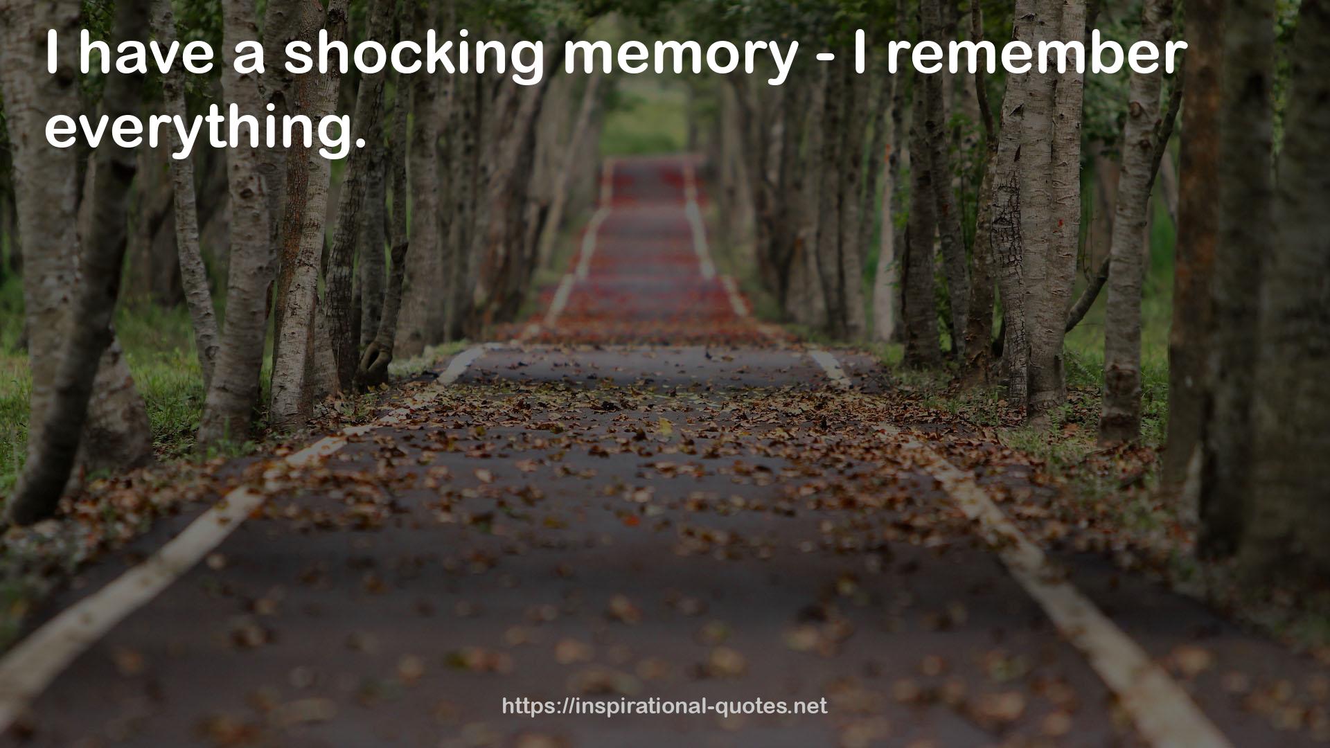 a shocking memory  QUOTES
