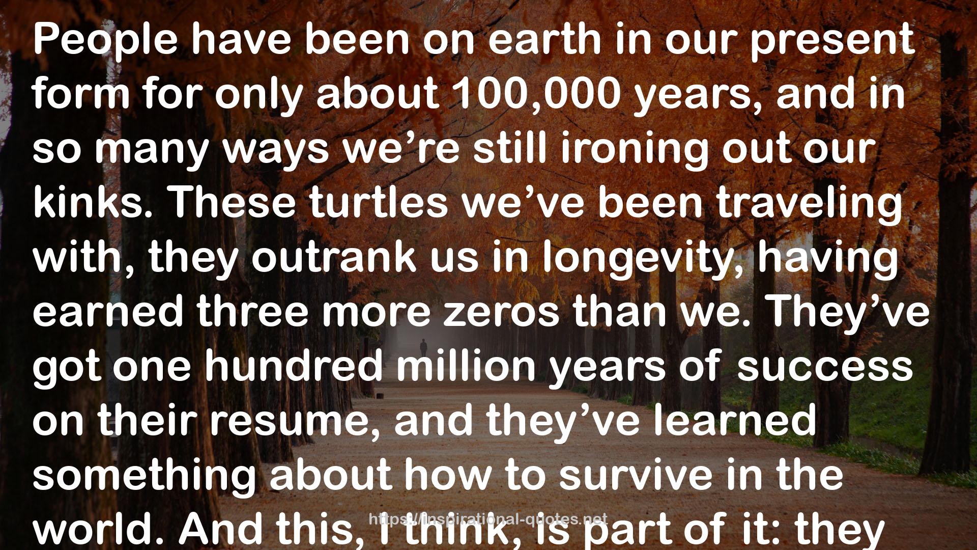 Voyage of the Turtle: In Pursuit of the Earth's Last Dinosaur QUOTES