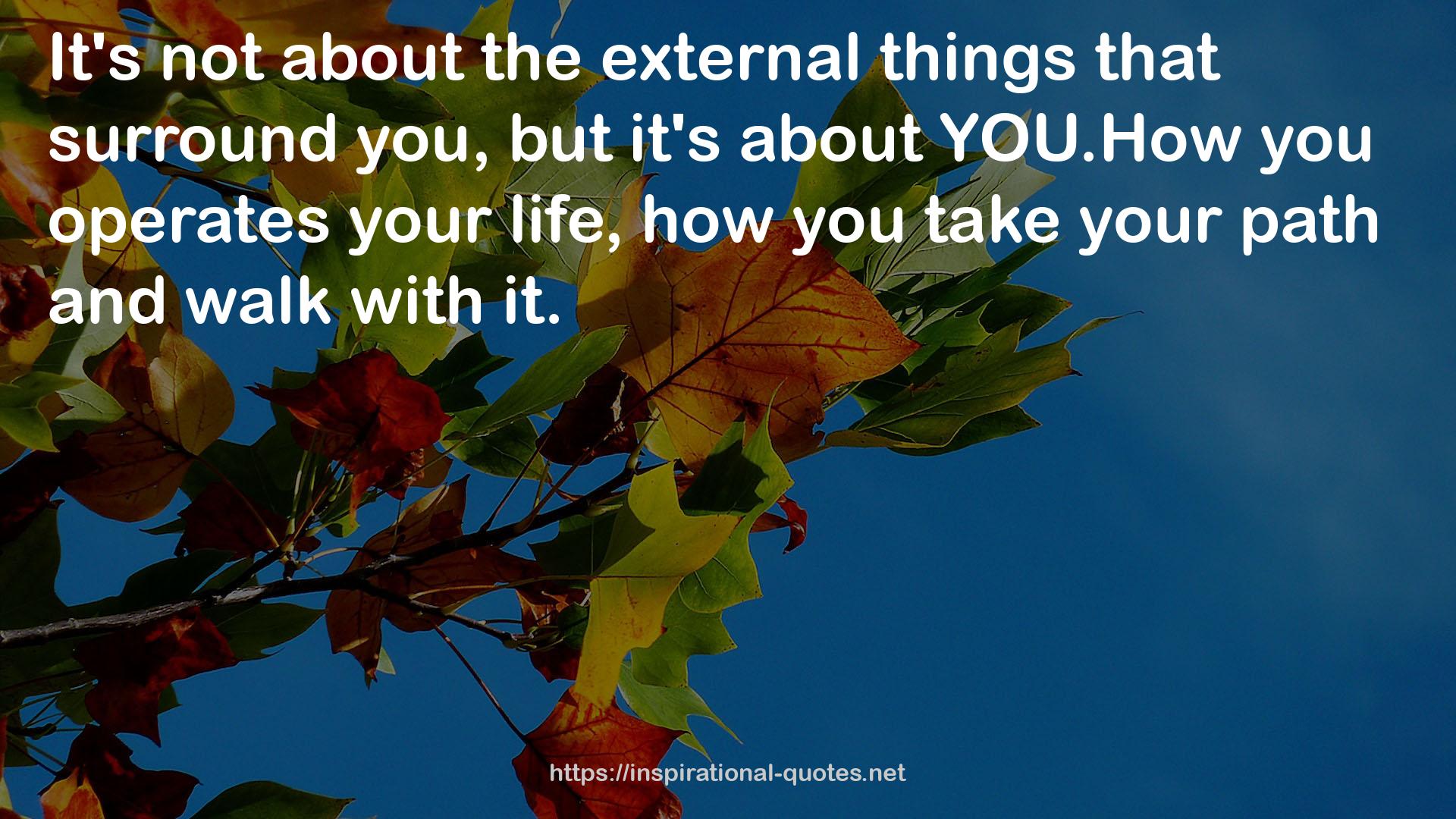 the external things  QUOTES