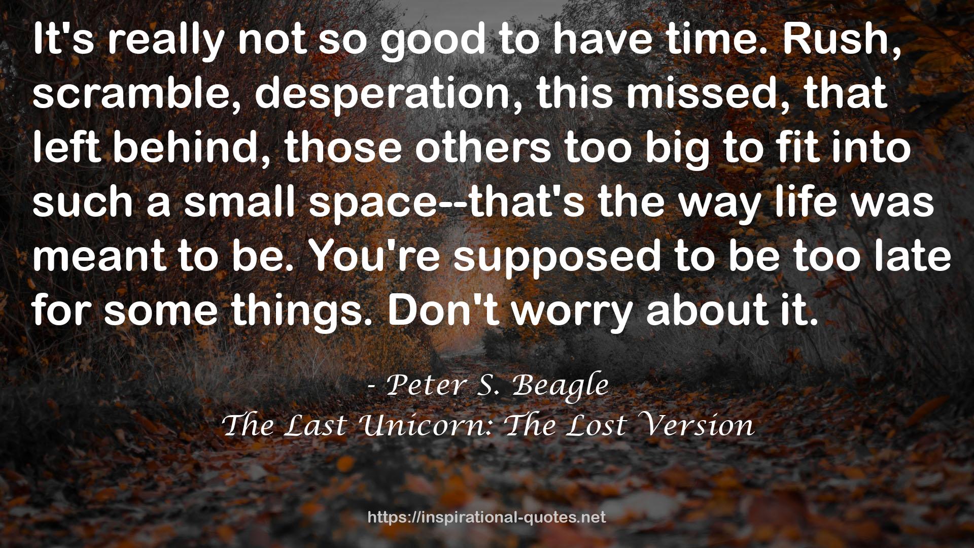 The Last Unicorn: The Lost Version QUOTES