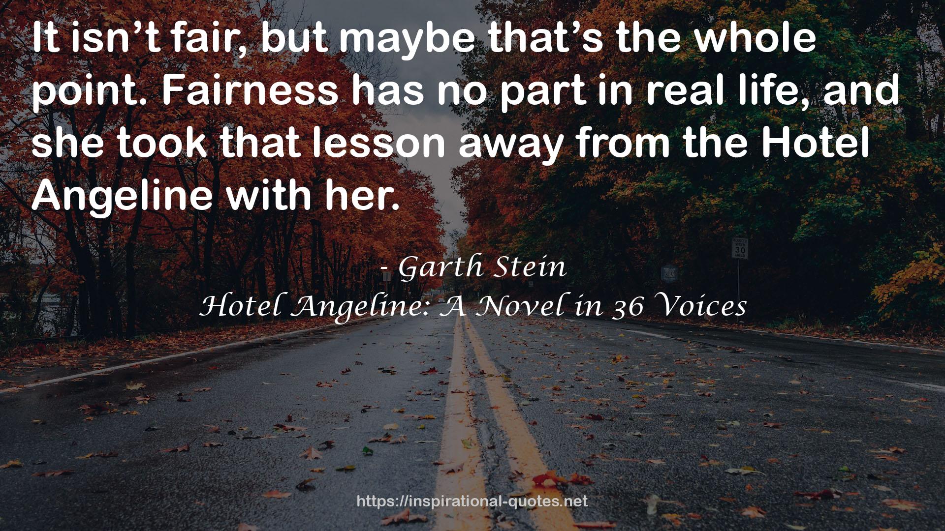 Hotel Angeline: A Novel in 36 Voices QUOTES