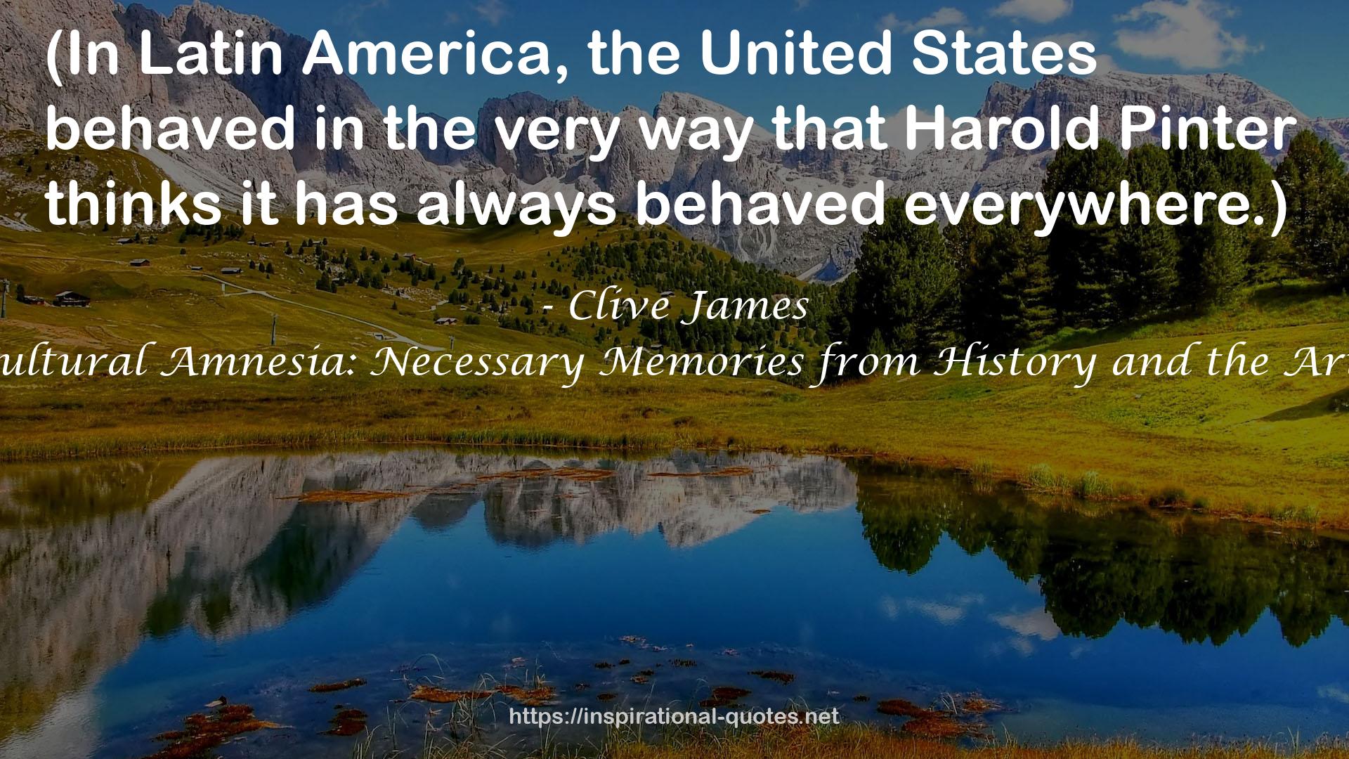 Cultural Amnesia: Necessary Memories from History and the Arts QUOTES