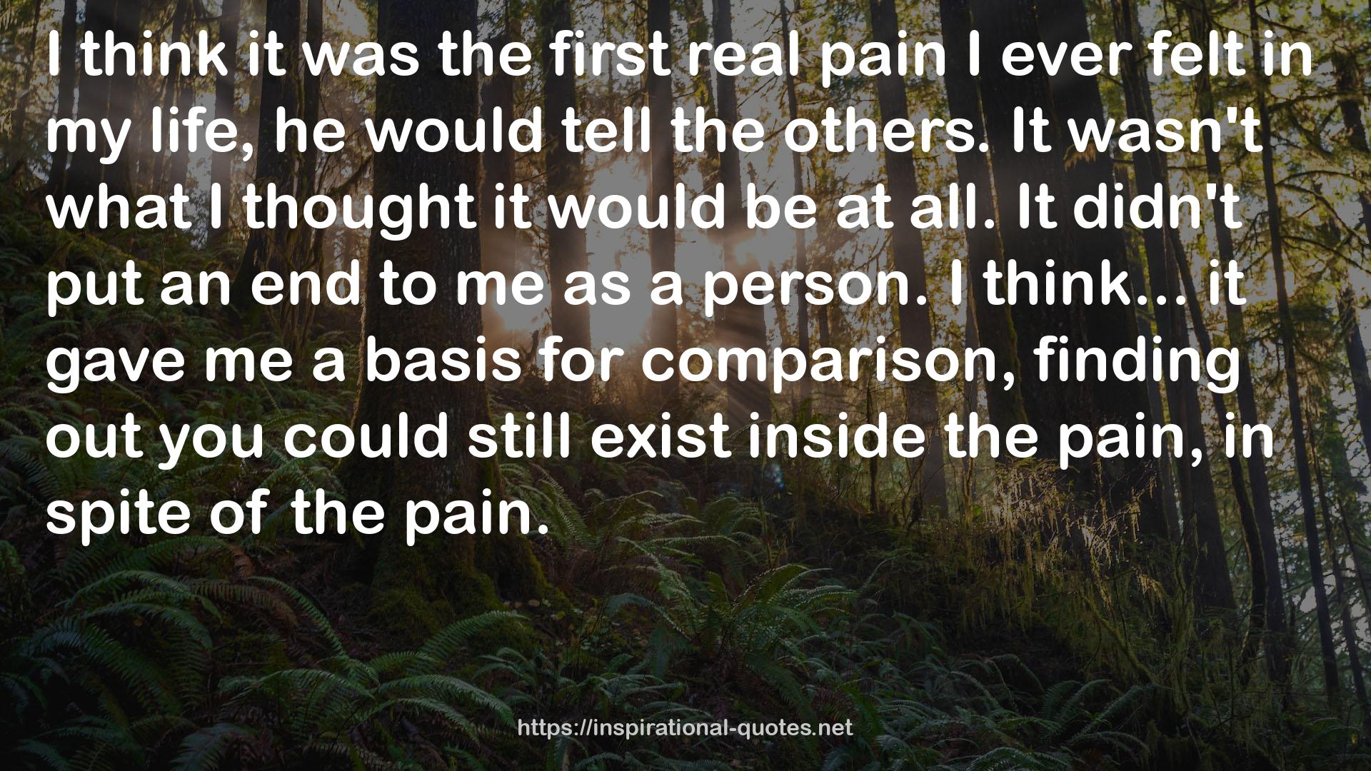 the first real pain  QUOTES