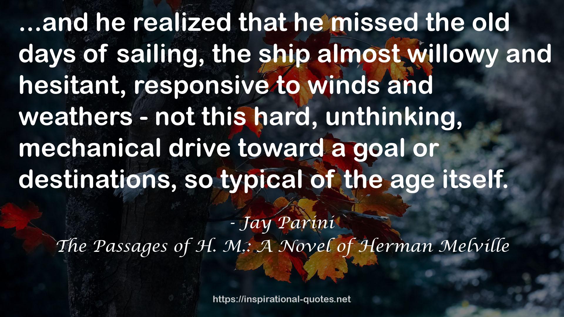 The Passages of H. M.: A Novel of Herman Melville QUOTES