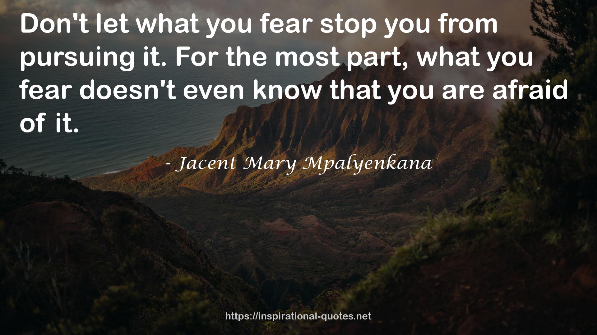 Jacent Mary Mpalyenkana QUOTES