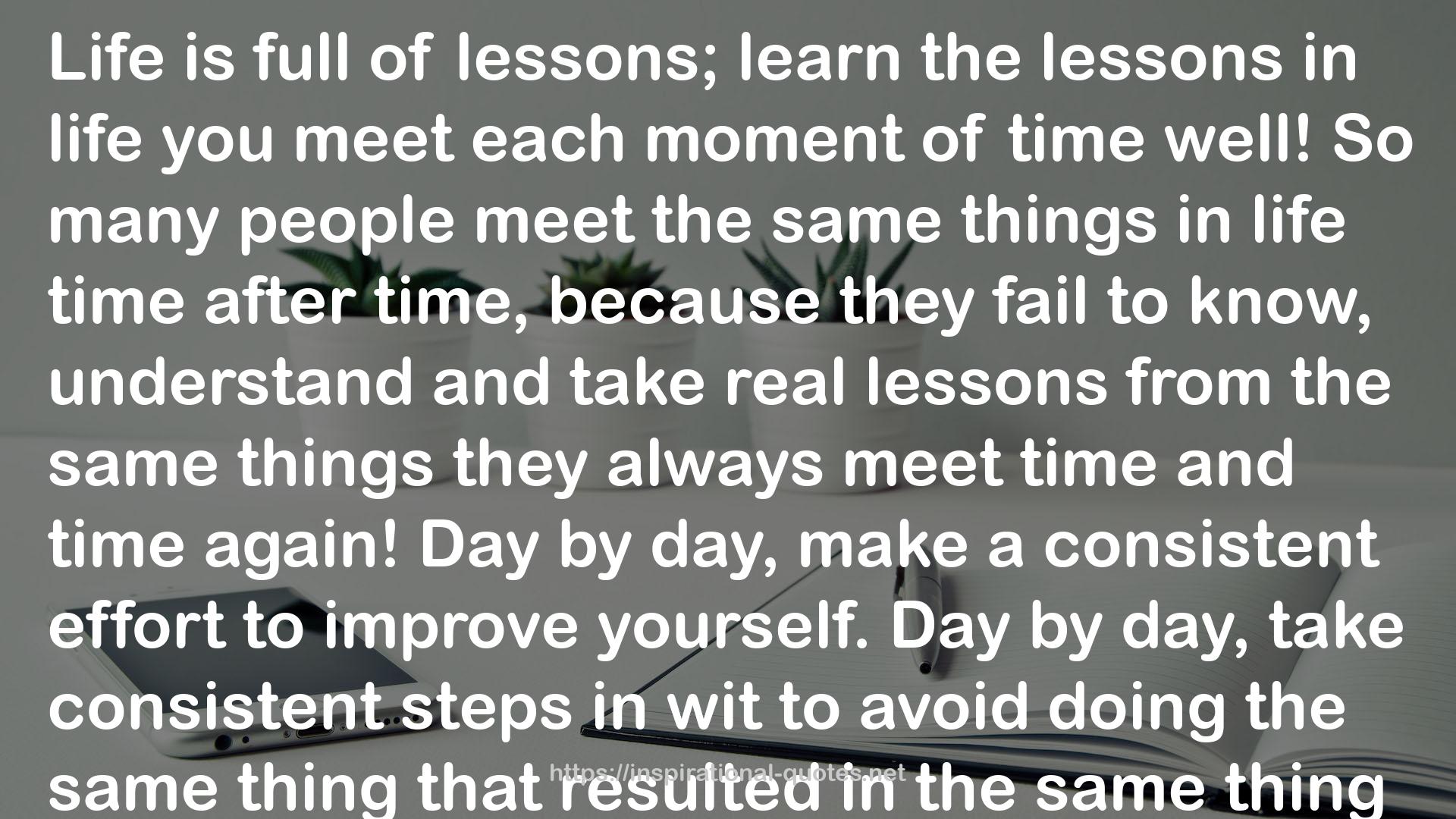 real lessons  QUOTES