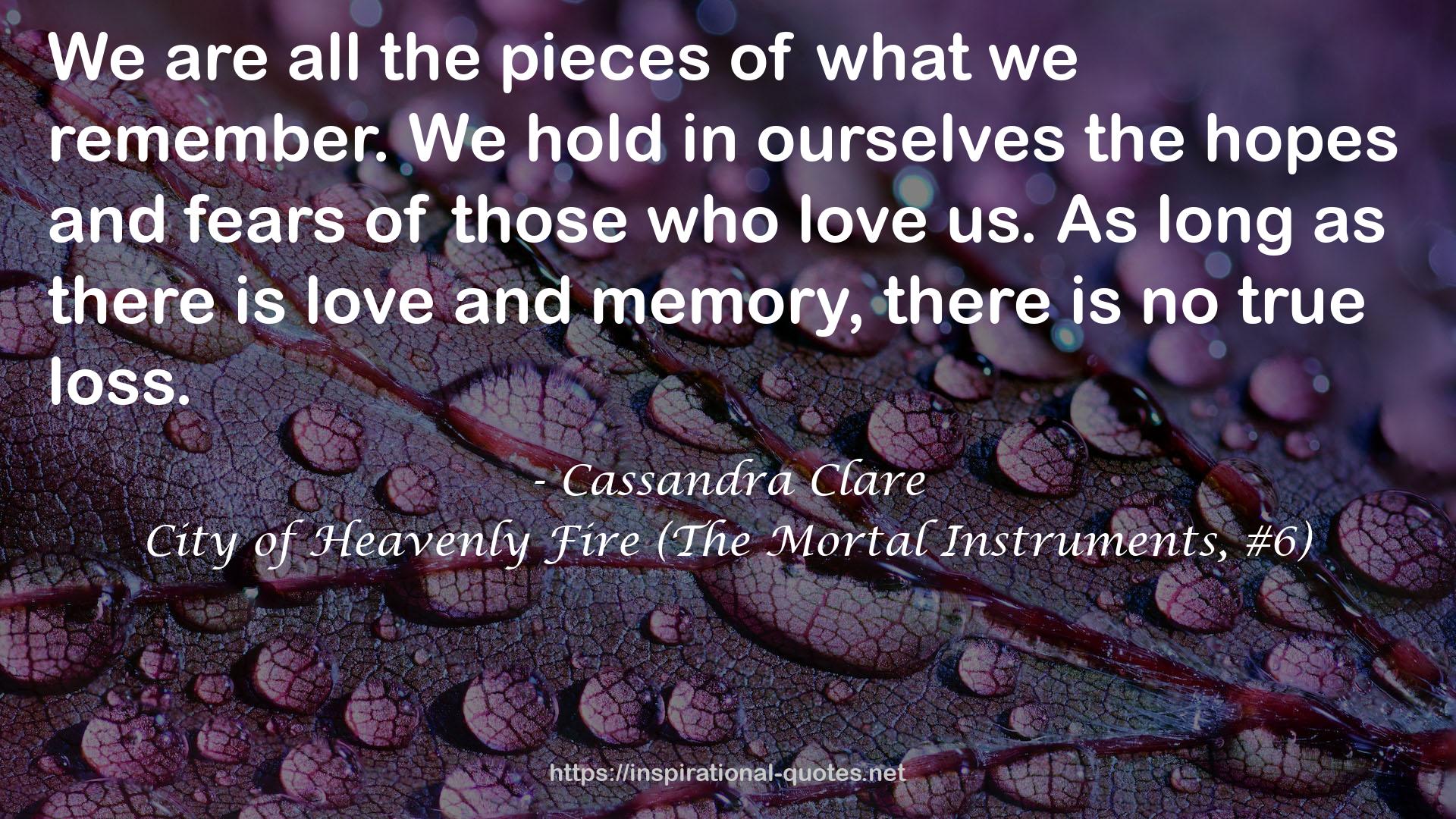 City of Heavenly Fire (The Mortal Instruments, #6) QUOTES