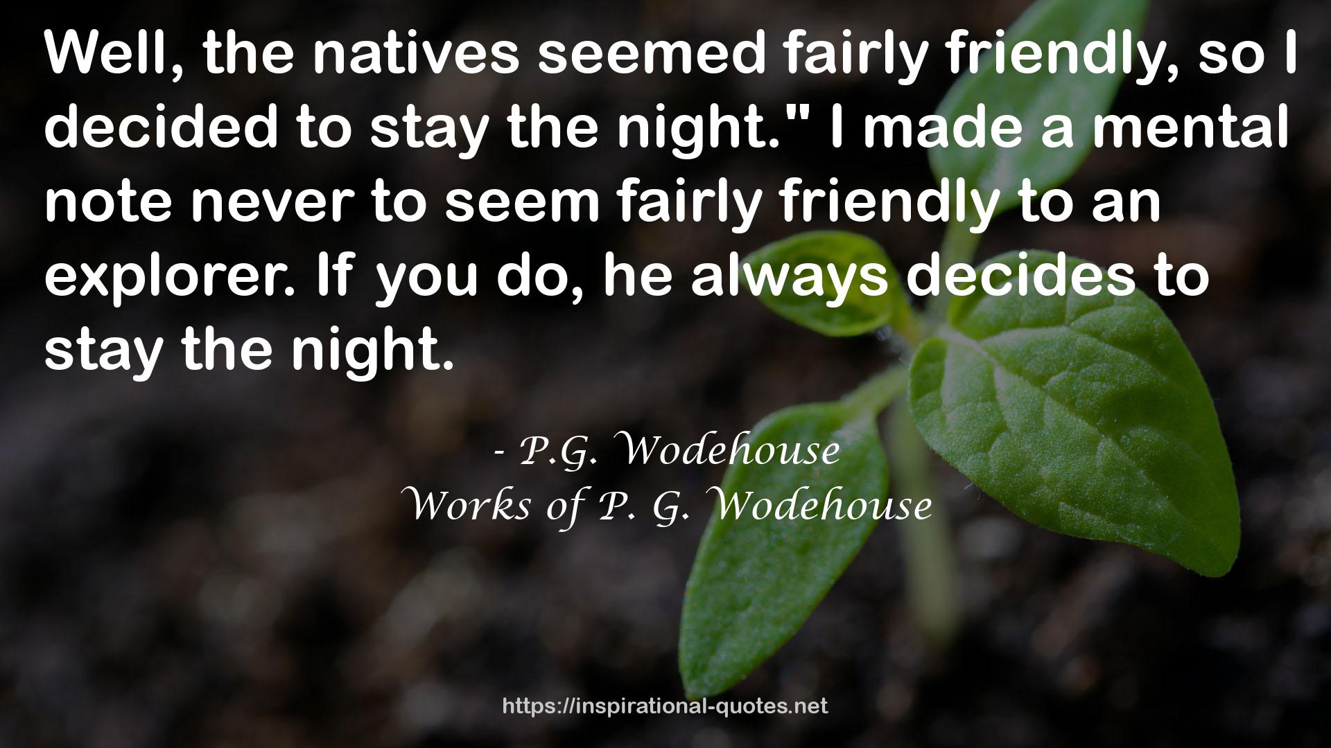 Works of P. G. Wodehouse QUOTES