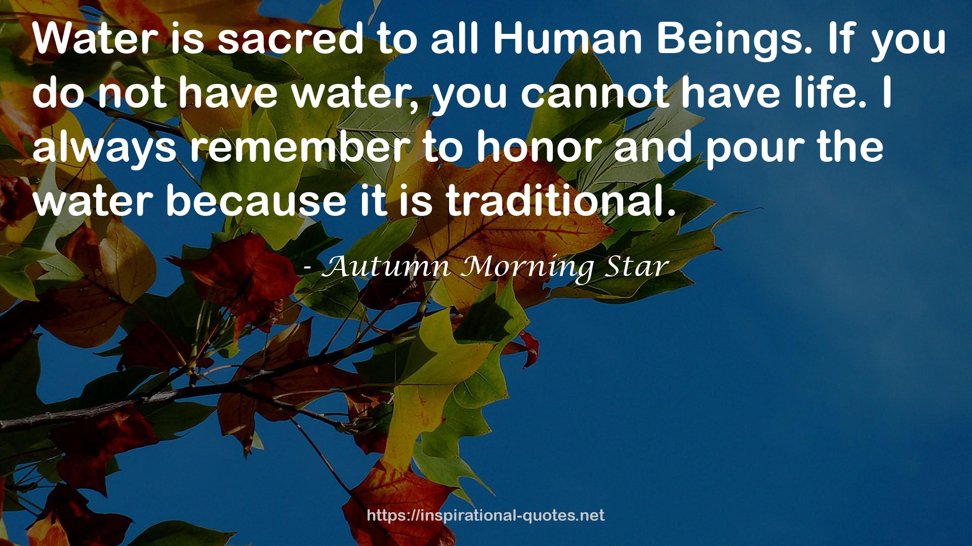 Autumn Morning Star QUOTES