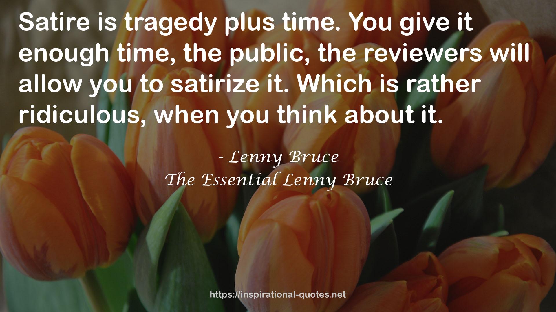 The Essential Lenny Bruce QUOTES