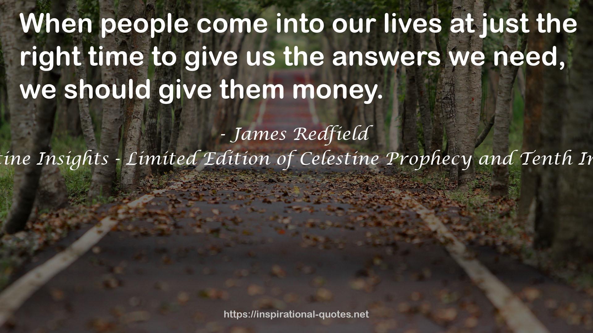 Celestine Insights - Limited Edition of Celestine Prophecy and Tenth Insight QUOTES