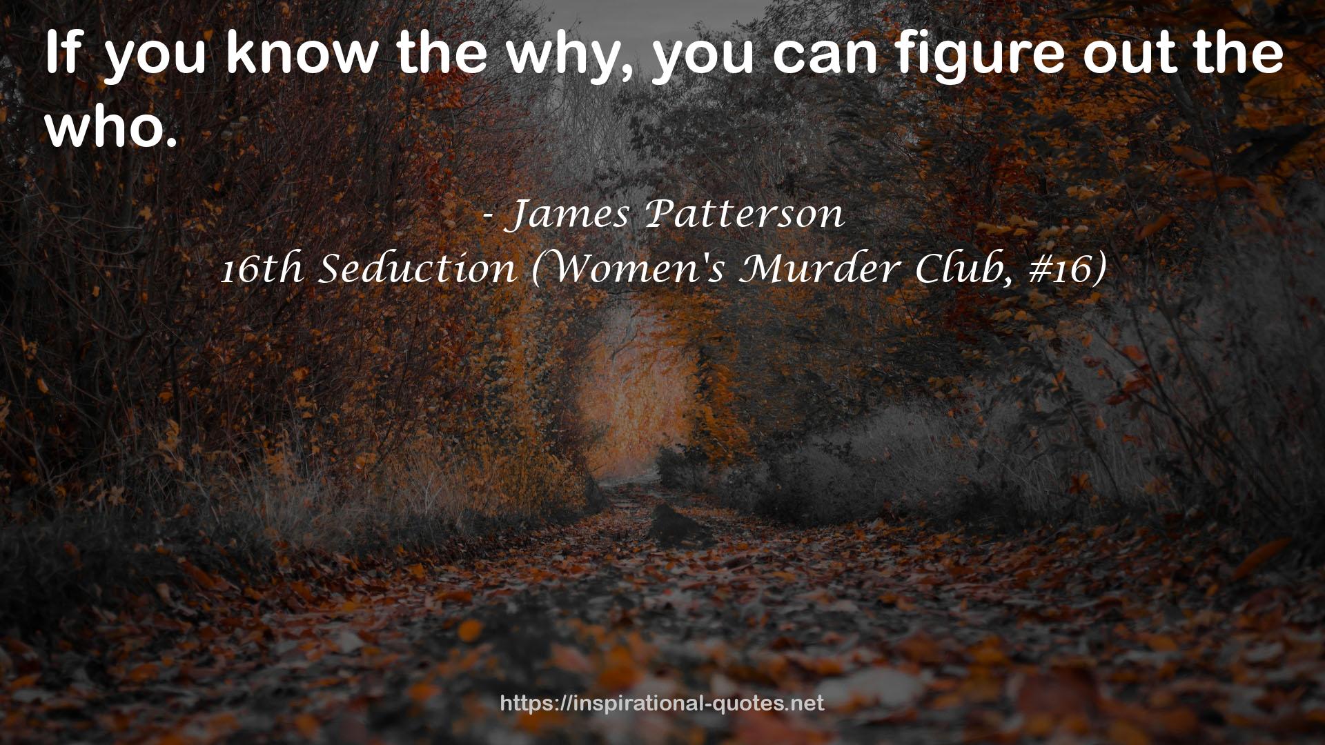 16th Seduction (Women's Murder Club, #16) QUOTES