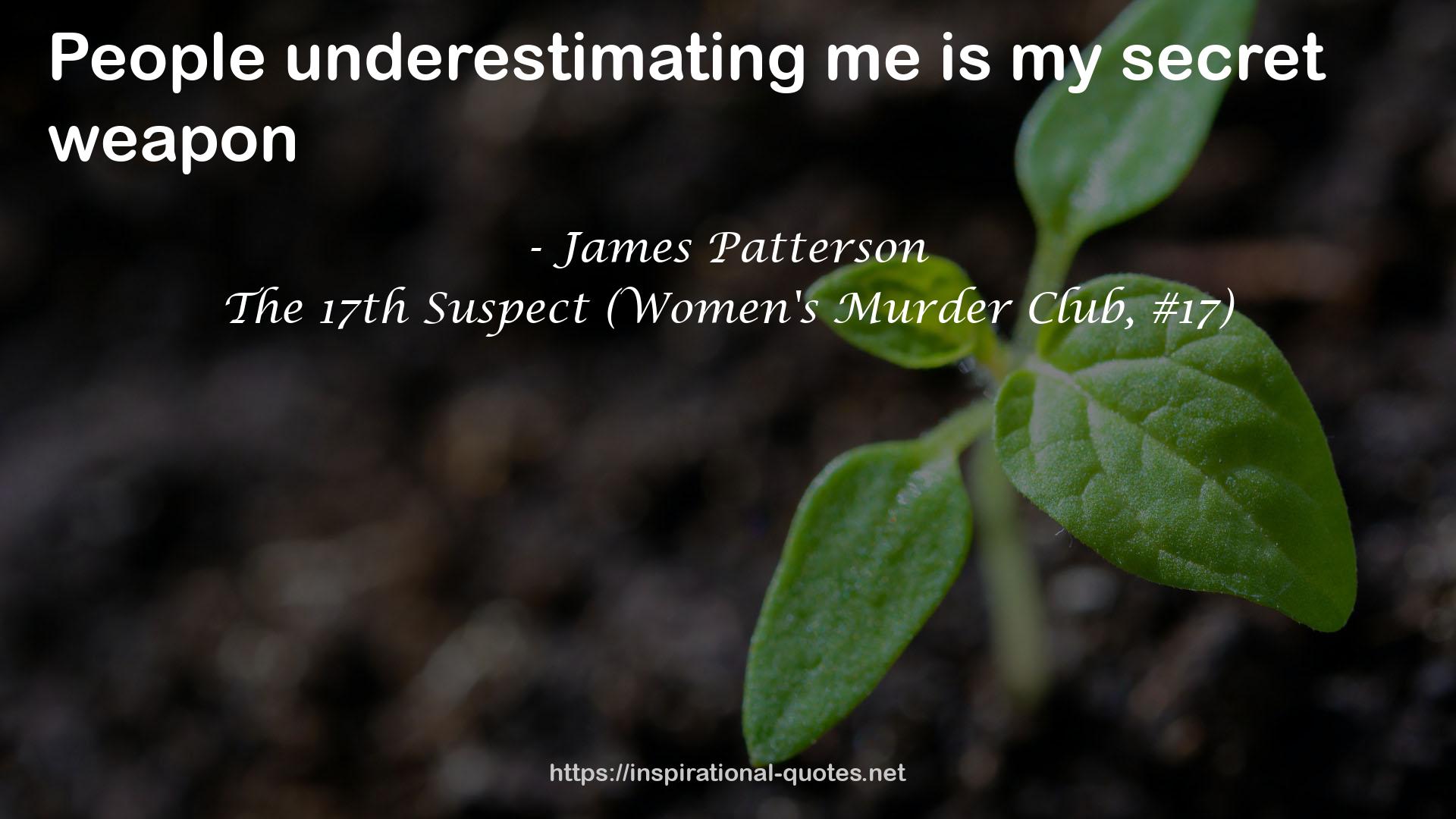 The 17th Suspect (Women's Murder Club, #17) QUOTES