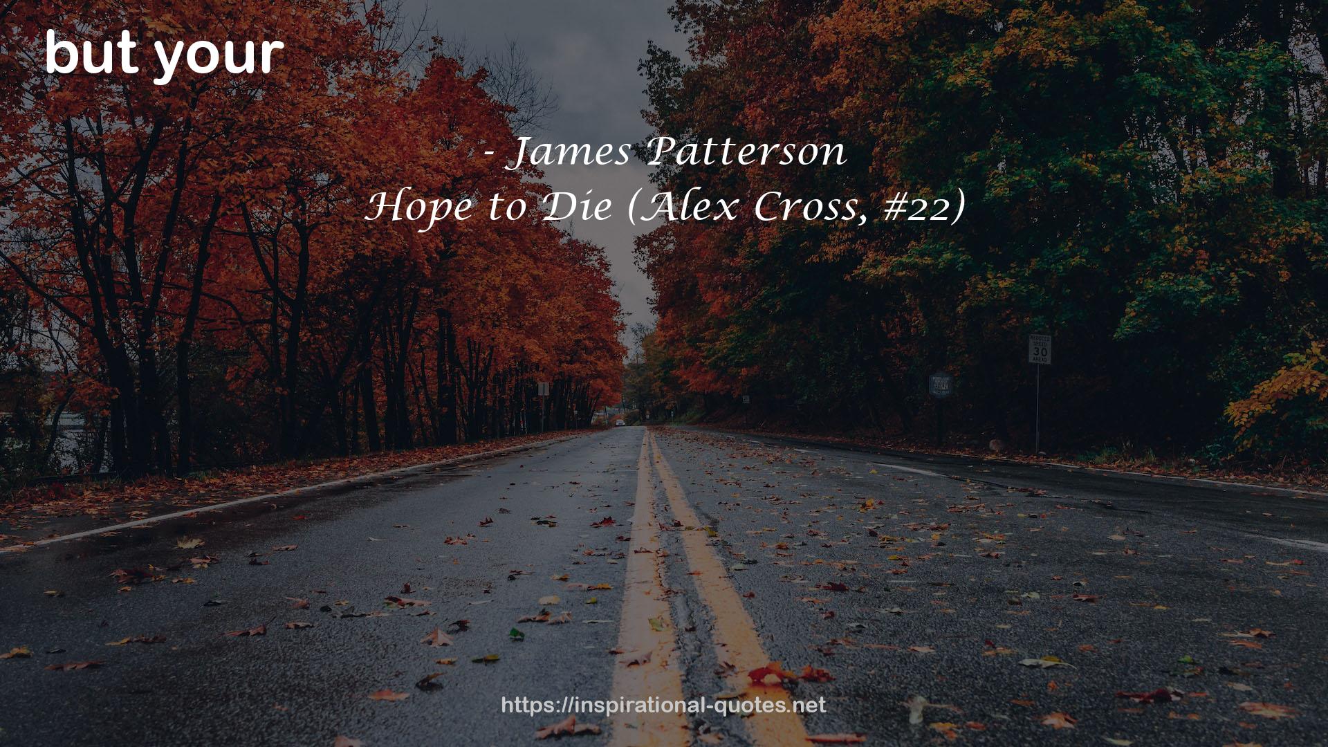 Hope to Die (Alex Cross, #22) QUOTES