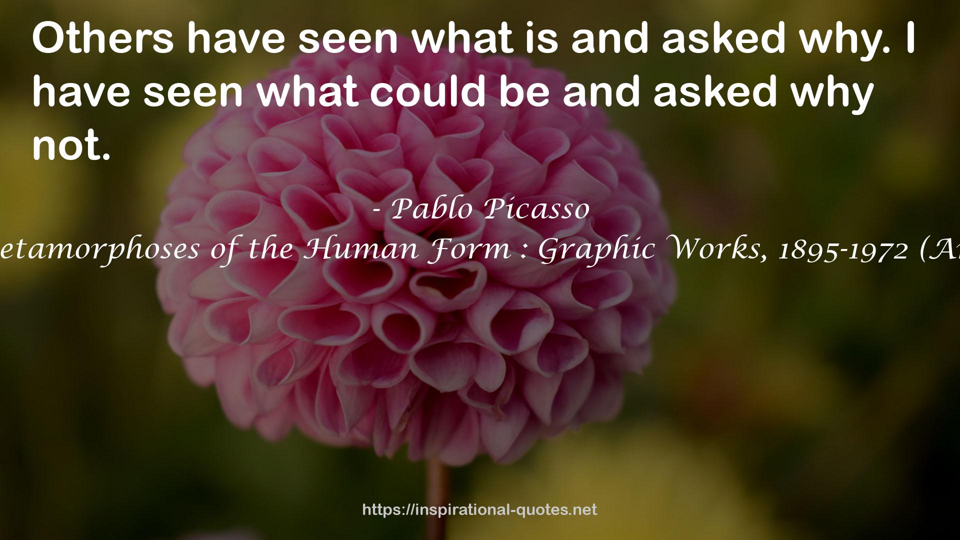 Pablo Picasso: Metamorphoses of the Human Form : Graphic Works, 1895-1972 (Art & Design) QUOTES