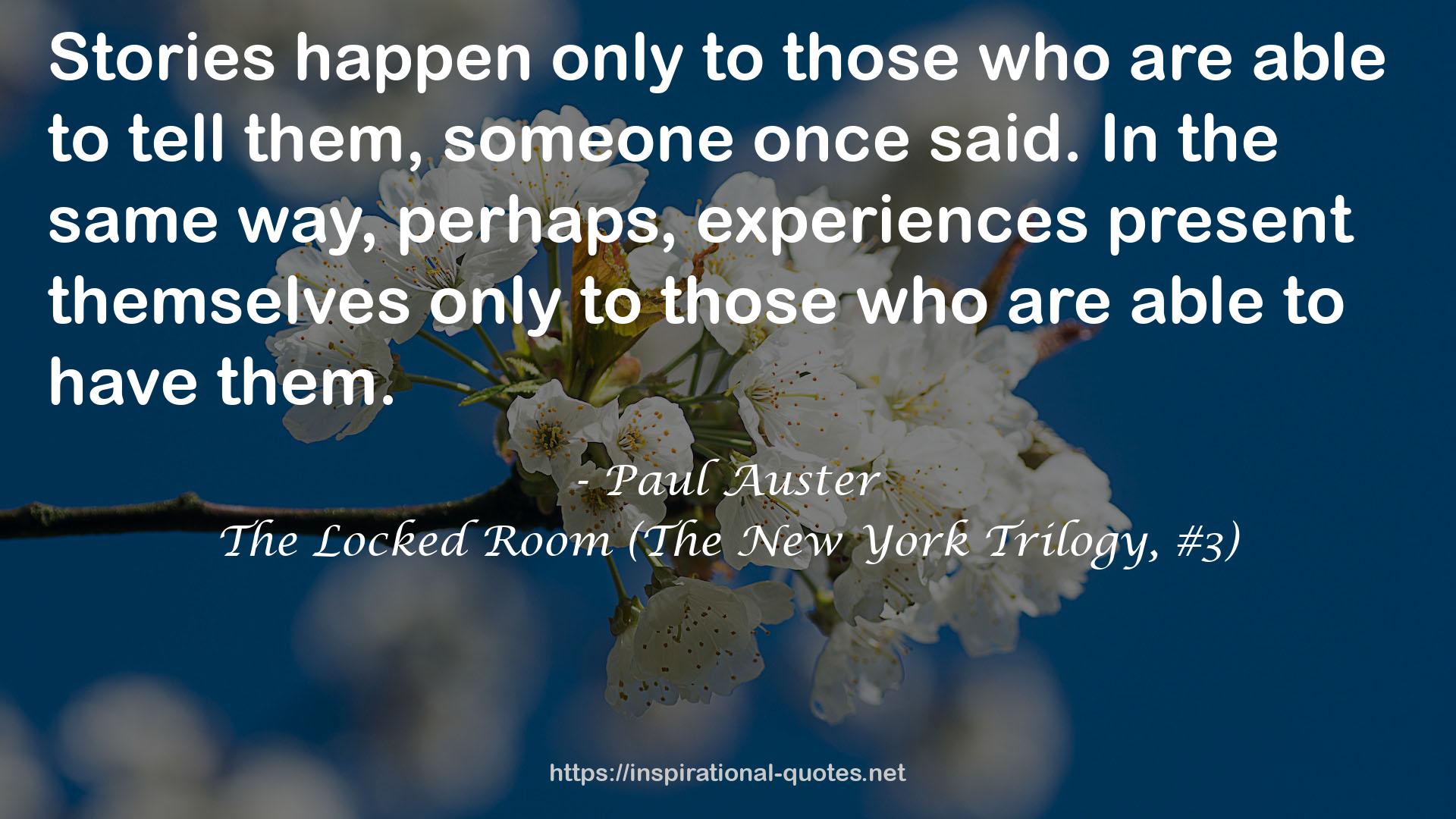 The Locked Room (The New York Trilogy, #3) QUOTES
