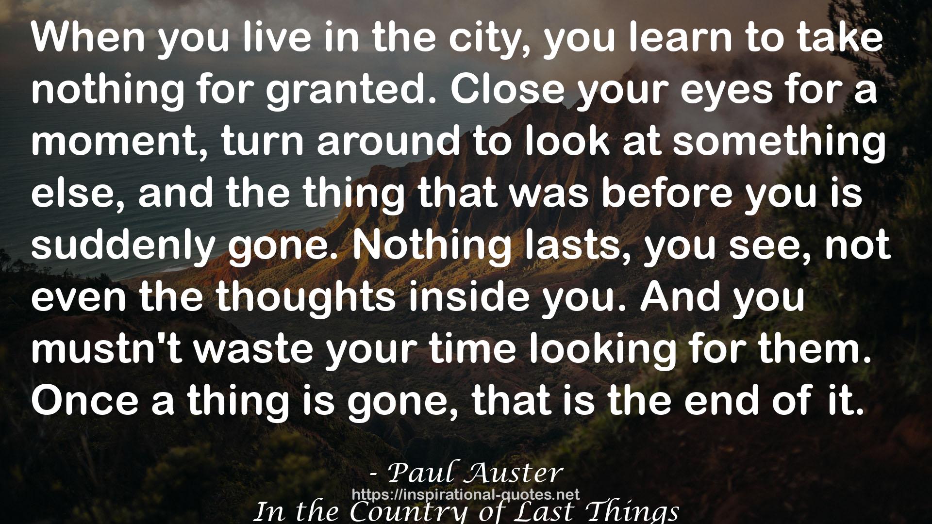 Paul Auster QUOTES