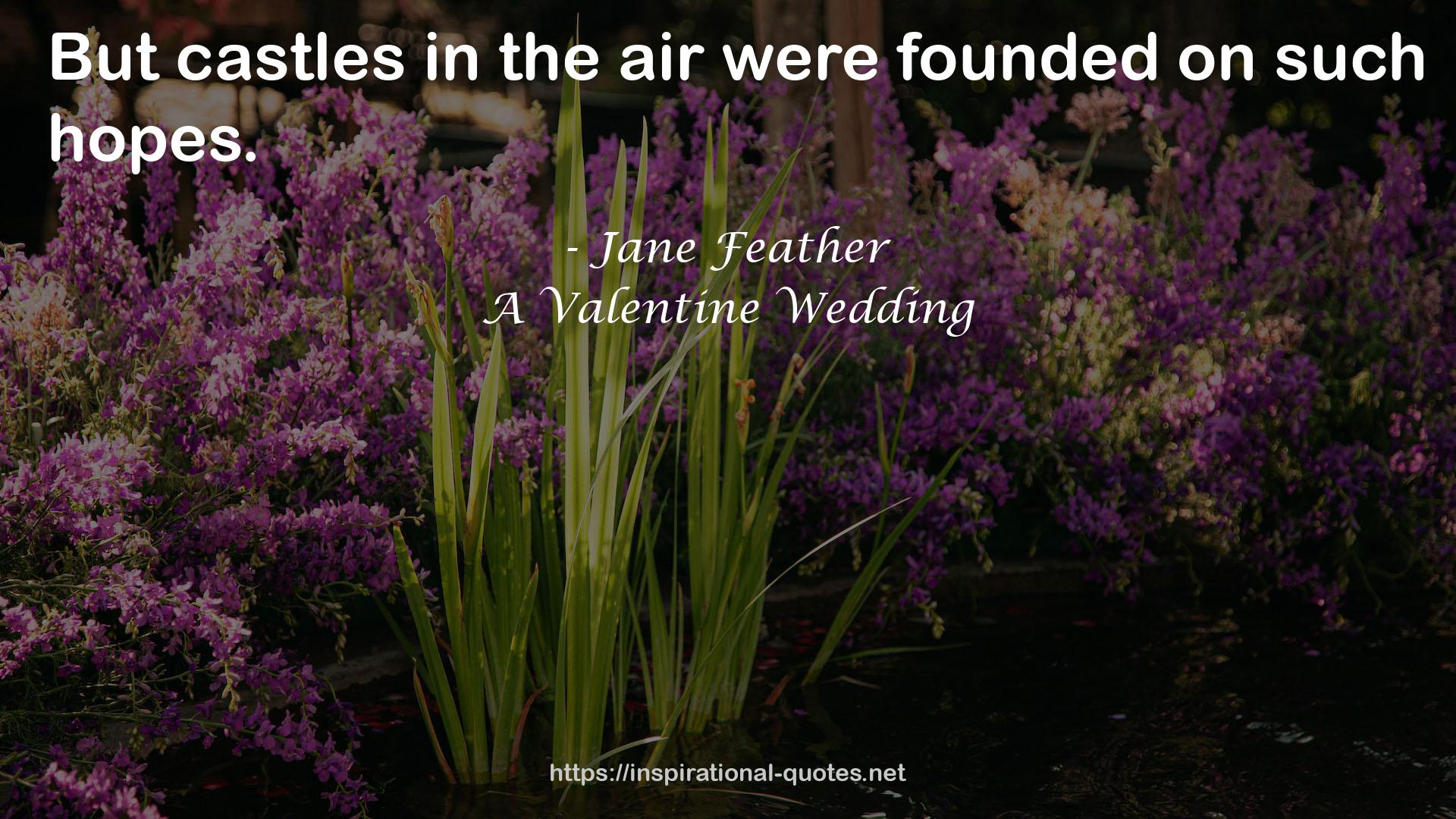 A Valentine Wedding QUOTES