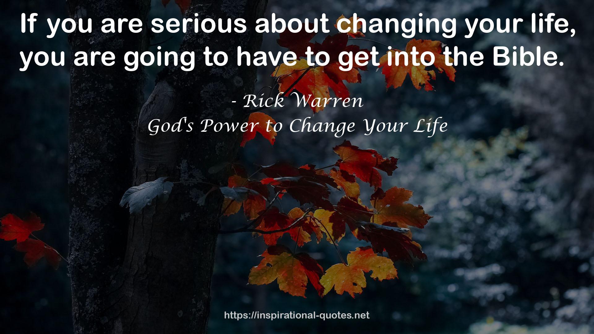 God's Power to Change Your Life QUOTES